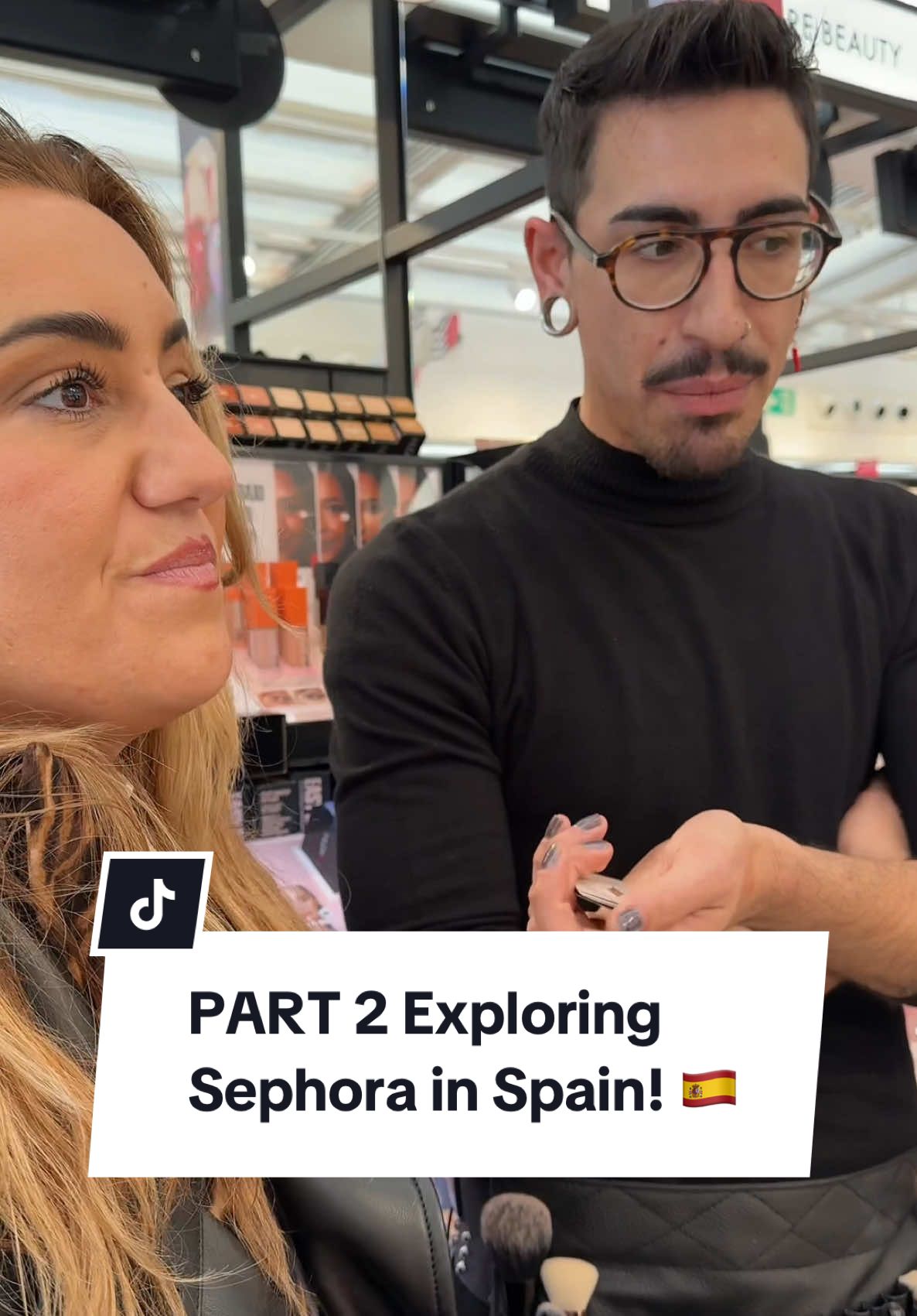 Replying to @Emü  I’m always so fascinated by how beauty trends and makeup expression changes from place to place. This time, we explored a @sephora in Spain @SEPHORA España —and the mix of favorites caught me off guard in the best way guided by our fabulous community member and fellow beauty queen! @Charlotte Tilbury reigns supreme (no surprise there), while @Huda Beauty’s powders are everywhere—and for good reason. The associate we chatted with was so lovely and gave us the full rundown. ♥️ @Hourglass Cosmetics is having a major moment too. Their powders and concealers are beloved here, and honestly? They deserve the hype IMHO. The products are beautiful and I use their powder all the time. And yes, @Rare Beauty and @Haus Labs by Lady Gaga are just as popular as you’d expect! Happy to see them there as I know sometimes not all brands are in international locations. And don't you worry, we still went beauty shopping after this conversation inside Sephora and looked for brands you can ONLY get in Spain 👀 🇪🇸 Is this what you expected from Sephora in Spain beauty queens? What do y'all think?  #makeup #sephora #thelipsticklesbians #charlottetilbury #rarebeauty #hauslabs #hudabeauty 