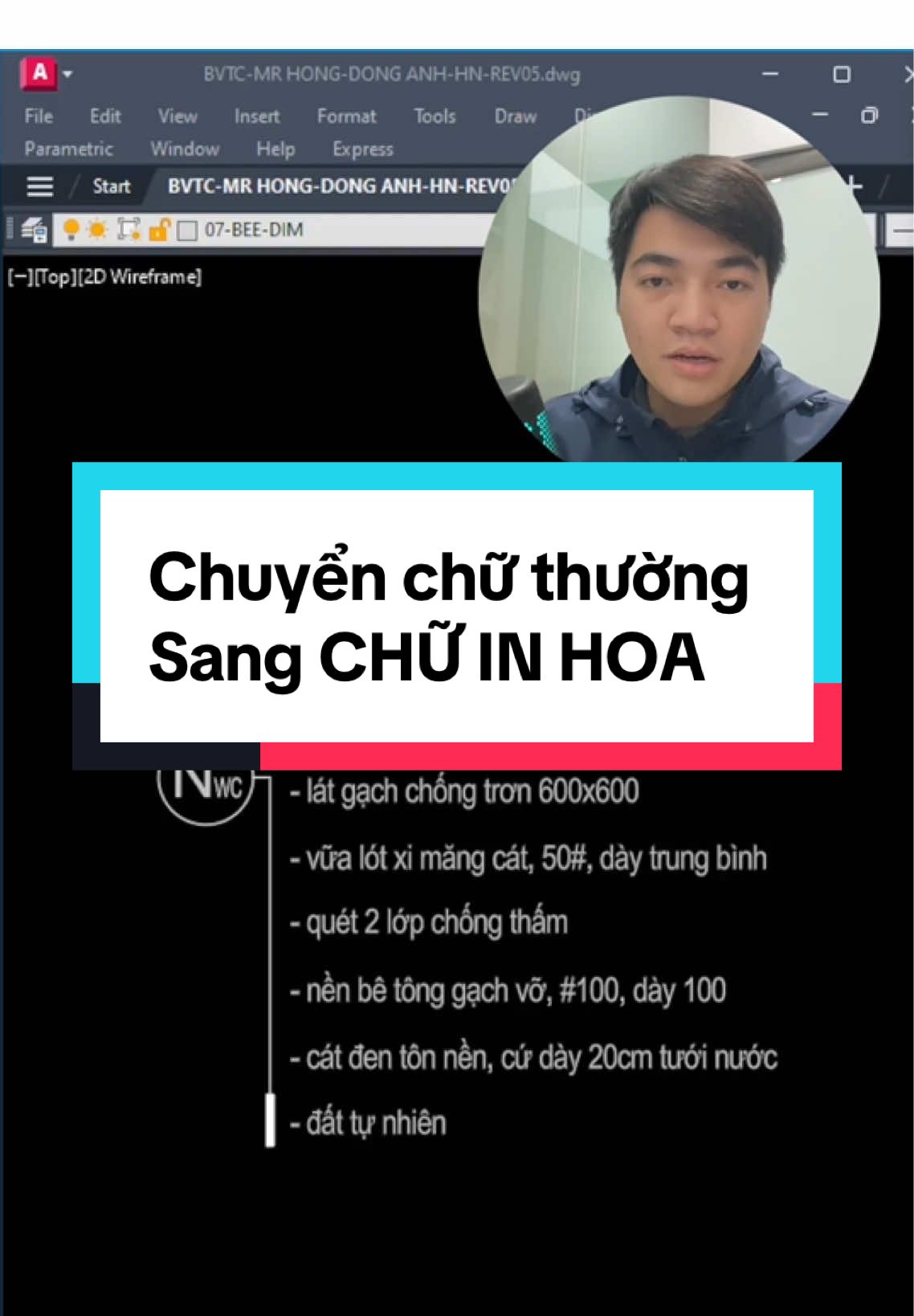 Cách chuyển chữ thường sang chữ in hoa trong AutoCAD #autocad2d #autocadtip #autocad #autocadtutorial #lispcad #2d #learn #LearnOnTikTok #xuhuong #architecture #interiordesign #viral #trending #training 