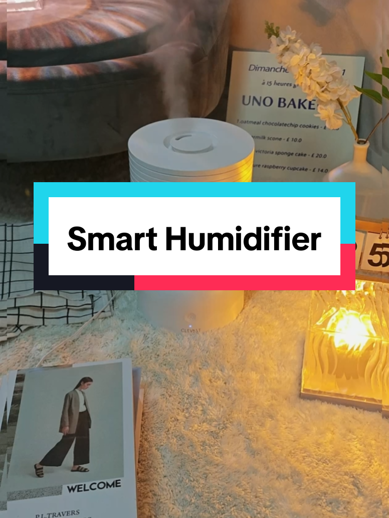 Enhance Your Nighttime Ambiance with This Smart Humidifier for a Refreshing Atmosphere! 🌙🌿#humidifier #HomeGadgets  #SmartHome  #HomeComfort  #Wellness  #Aromatherapy #clevasthumidifier #NewYearNewAura #tiktokshopyearendsale  #TikTokShopHolidayHaul