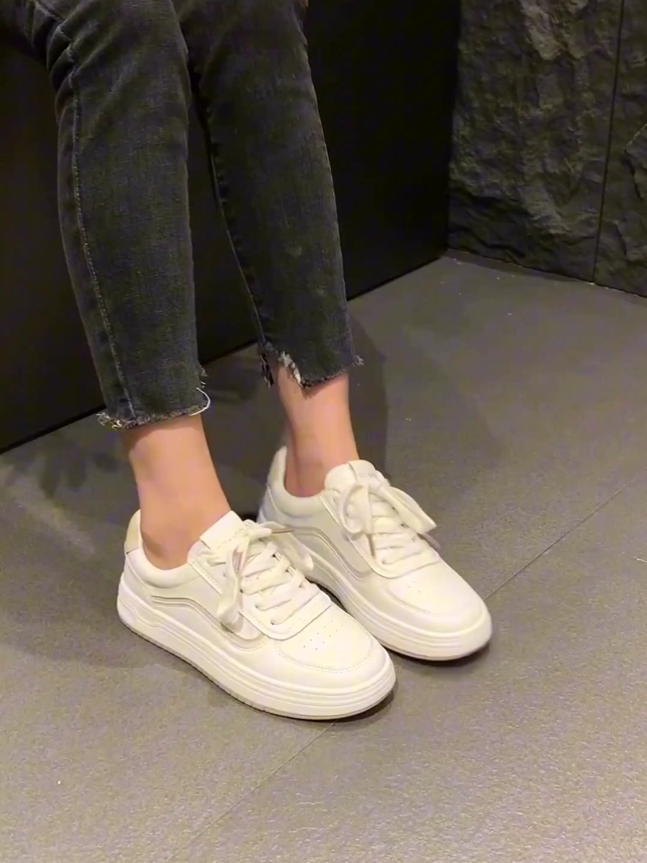 Your new go to white sneakers 🖤✨ From casual vibes to chic looks, TZS Zenzy Naomi Strides Shoes do it all. Style it YOUR way! 😍 TZS Zenzy  Wear Better, Live Happier!  #VersatileSneakers #WhiteSneakers #StyleEssentials #SepatuSneakers #SepatuKasual #SneakersWanita #SneakersCewek #SepatuFashion #SneakersOlahraga #SepatuPutih #SneakersPutih #OutfitIdeas #KoreaStyle #KoreaOutfit #KoreaLooks #CuteShoes 