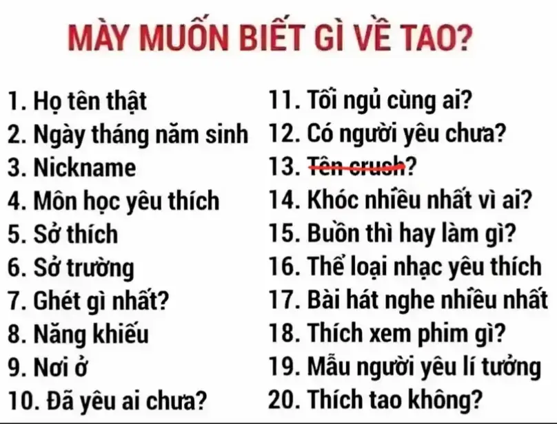 hỏi đi mấy ní?? 