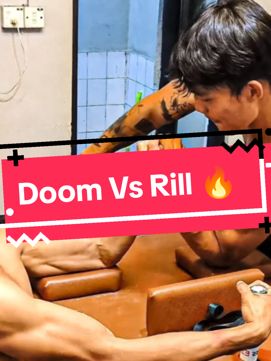 Doom Vs Rill ဆိုပြီးရှာနေမေးနေကြလို့ ပြန်တင်ပေးလိုက်တယ်ဗျာ😬😬 Left hand and right hand 🤝 #doomvsrill #doomlarrat #hook #toproll #armwrestlingmyanmar #armwrestling #60kgtop1 