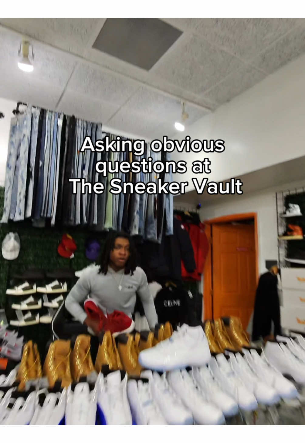 Yes, we sell shoes at the sneaker vault. We are a shoe store. #sneakerhead #sneakerbuyout #reseller #sneakervaultdmv #fyp #buyselltrade #shoes #sneakers #Meme 
