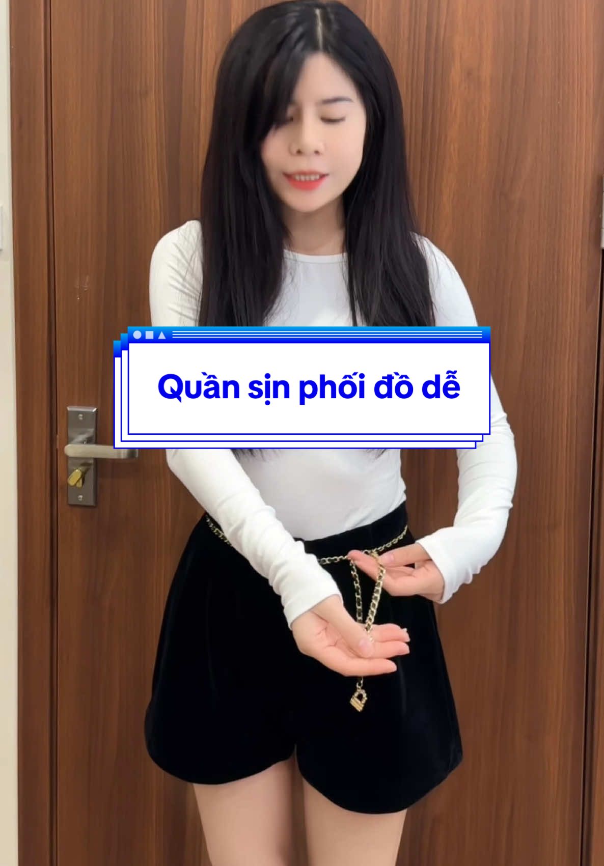 Quần sịn phối đồ dễ #xuhuong #thoitrangnu #tet #quanshortnhung 