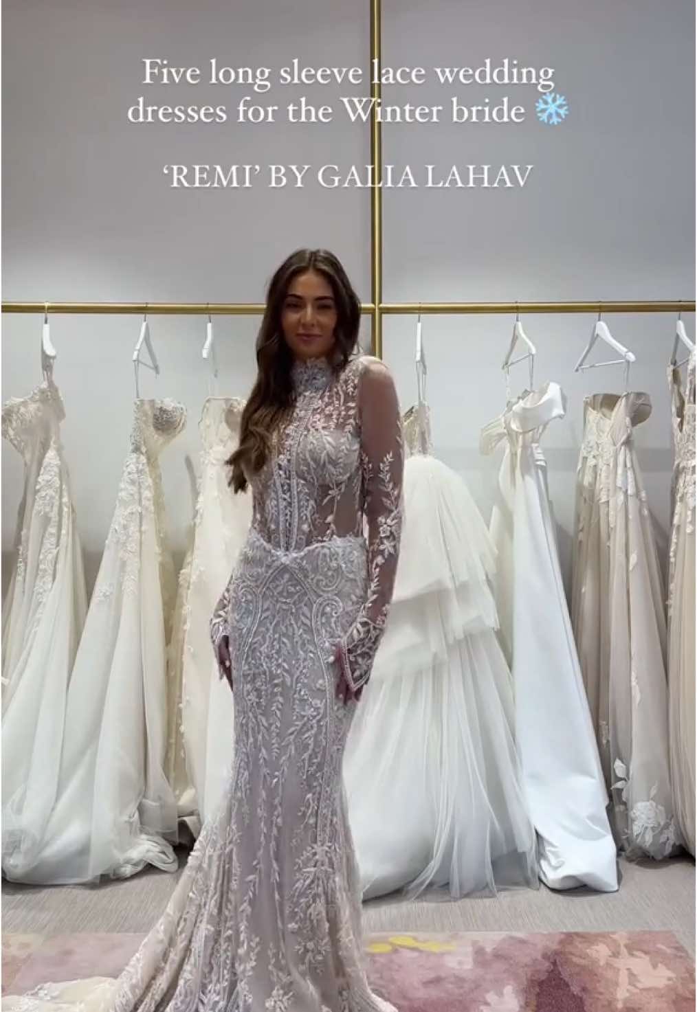 Five long sleeve lace wedding dresses for your Winter Wonderland Wedding ❄️🤍 All gowns are only available at Eternal Bridal. Book your appointment now and say ‘yes’ to the dress. Link in bio.  Featured gowns: Amour by @Lee Petra Grebenau  Remi by @Galia Lahav  Una by @ENZOANI  Katniss by @WONÁ Concept  Thelma by Galia Lahav  #galialahav #leepetragrebenau #wonaconcept #enzoani #winterwedding #winterweddingdress #christmaswedding #longsleeveweddingdress #laceweddingdress #romanticweddingdress