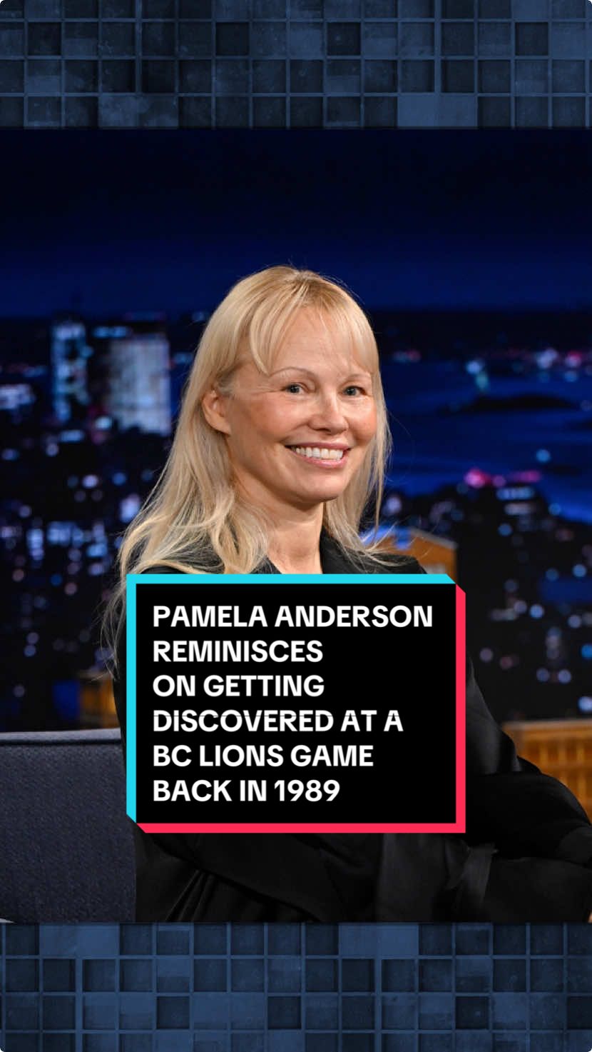 From Baywatch to Broadway: Pamela Anderson reminisces on getting discovered at a @BC Lions game back in 1989. #FallonTonight #TonightShow #PamelaAnderson #BCLions #Baywatch #Broadway #JimmyFallon 