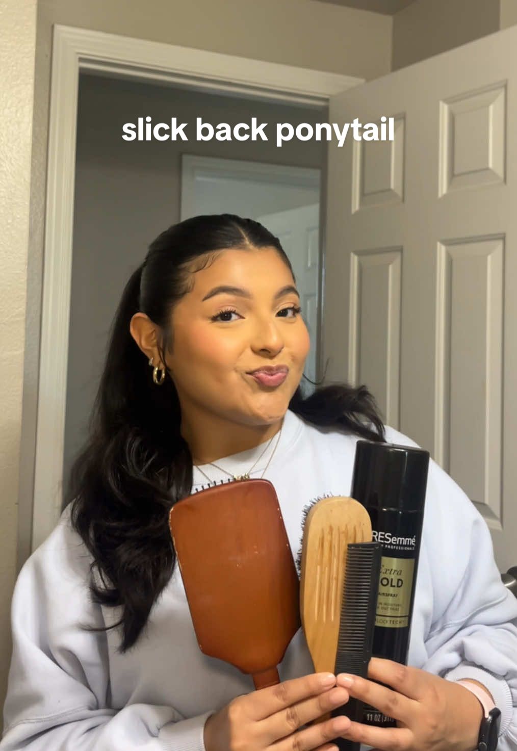 the go to when i’m in a rush and want to look put together 😌  #hairstyles #grwm #hair #grwmhair #ponytail #hairtutorials #hairtok #updo #updohairstyles 