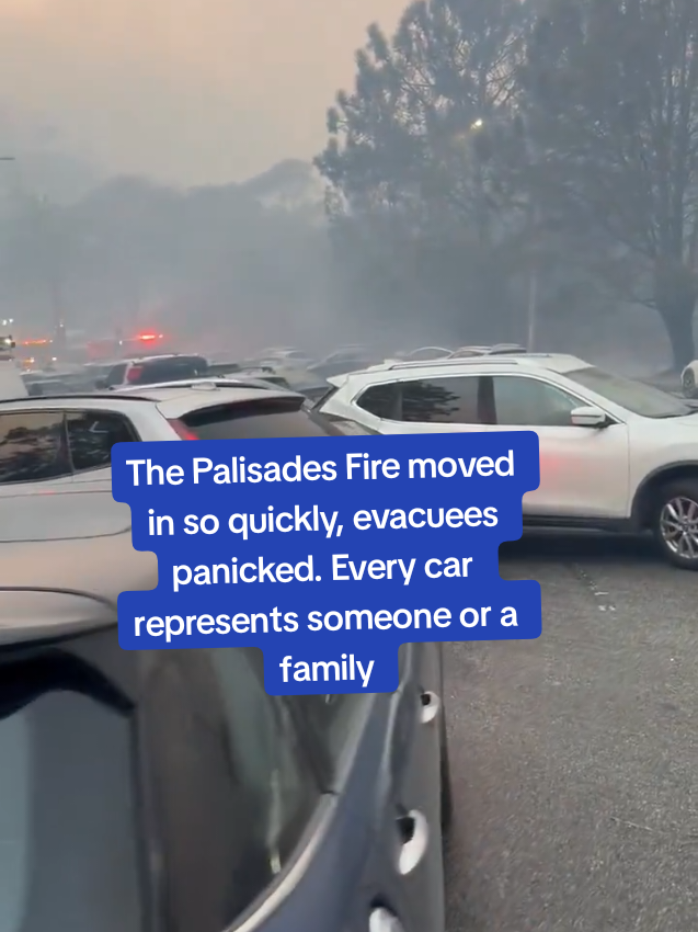 The Palisades Fire moved in so quickly, evacuees panicked. Every car represents someone or a family that, in fear, abandoned their cars, and fled on foot. The wind could reach 100 mph tonight. #palisadesfire #eatonfire #wildfire #SouthernCalifornia 