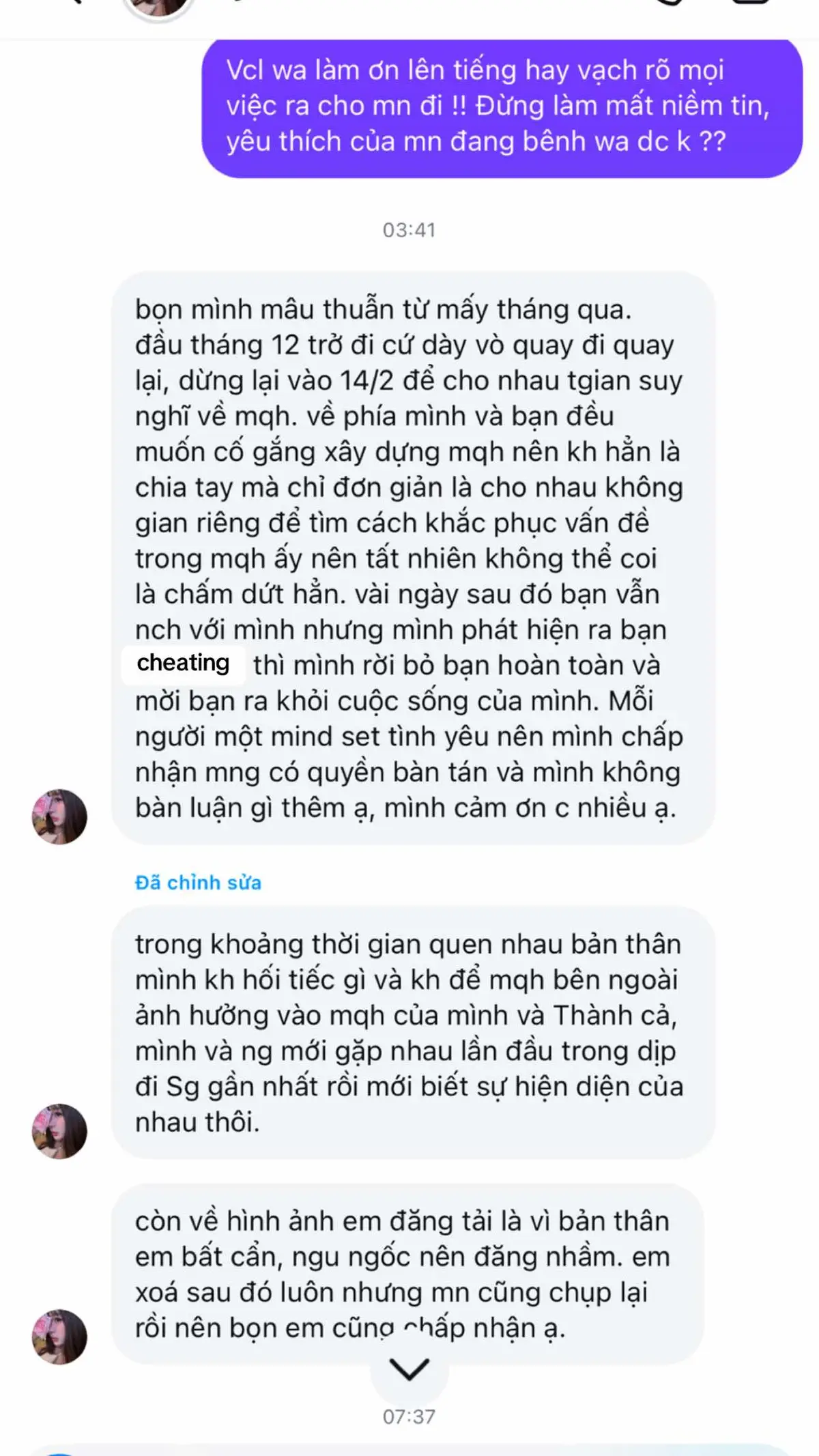 Ai 0 tin hay kêu fake thì inb t quay màn hình, chỉ là t 0 thích đăng nhiều. Với t như này đủ biết ai đúng sai rồi. 