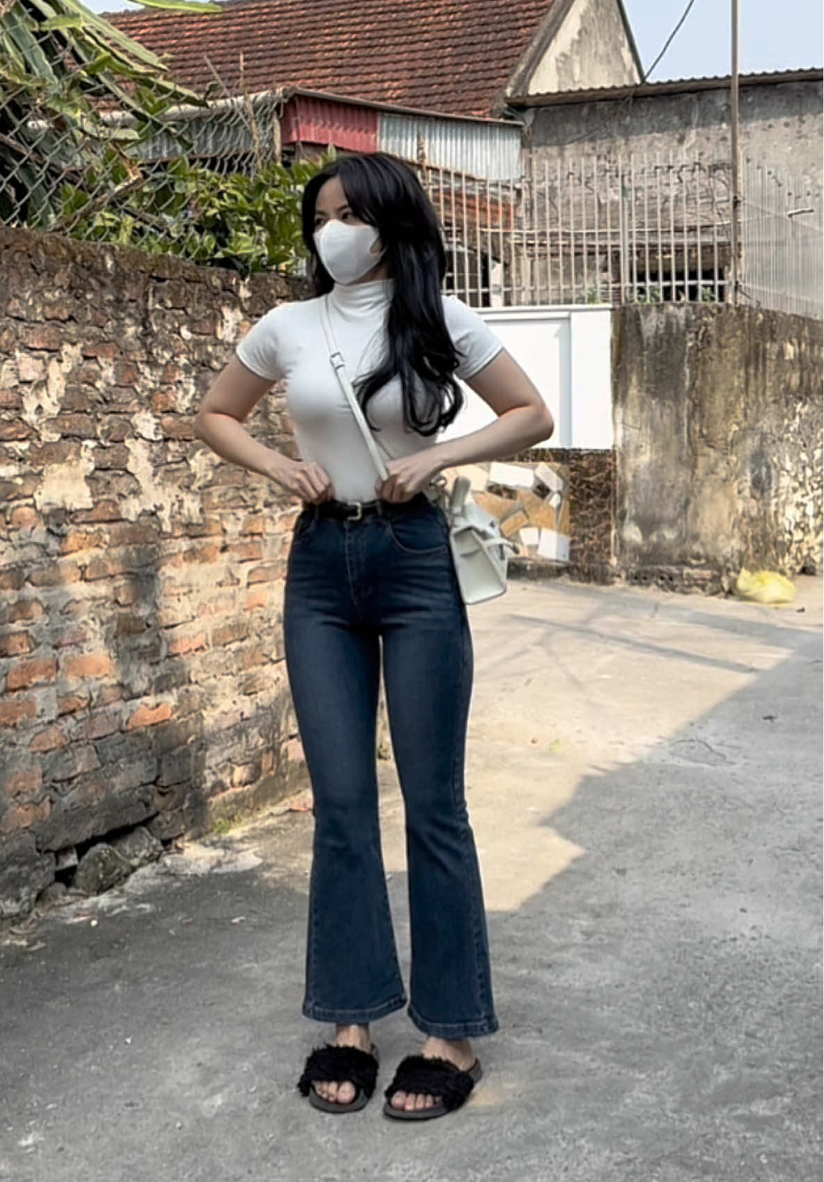 Quần jean ống loe #quanjean #quanjeanongloe #quanjeannu #hoaixinhshop 