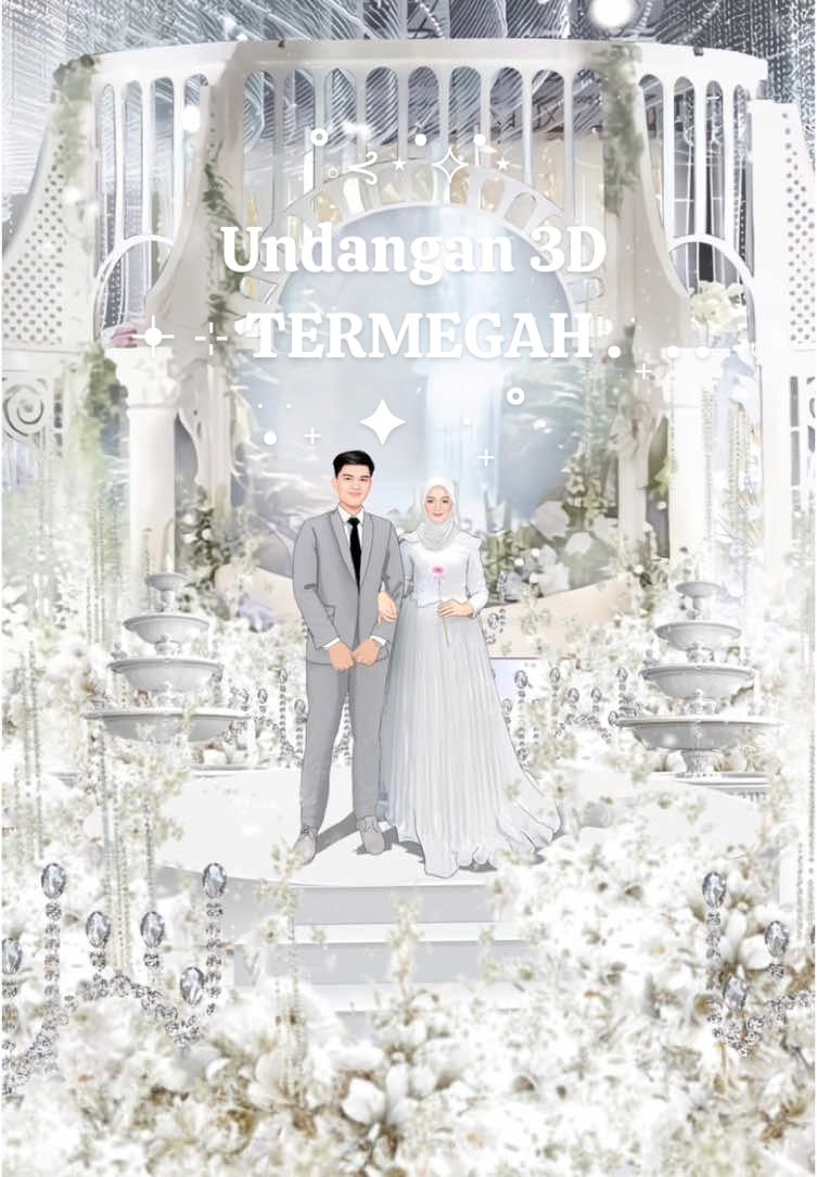 Undangan 3D Termegah 🥹🤍  Openingnya dari Kastil Putih, dan masuk ke hiasan dekorasi pelaminan, dipenuhi dengan kristal” bercahaya 🤍 #undanganpernikahan #undangandigital #fypシ #undangan3d #kadkahwin #undanganunik #undanganwebsite #fyp #kadundangan #undanganonline #undangancustom 