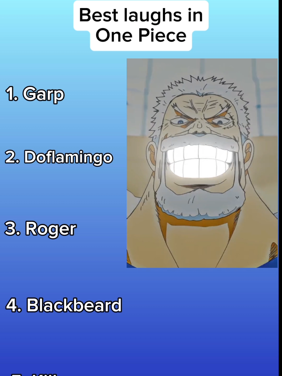 One piece best laughs : Garp, Doflamingo, Roger, BlackBeard, Killer, Brook... 😁👑🔥 #fyp #pourtoi #onepieceedit #onepiece #garp #roger #blackbeard #marshalldteach #doflamingo #killer #brook #onepiecelaughs #laugh #laughing #laughs #rire #edit #onepieceedit #editanime 