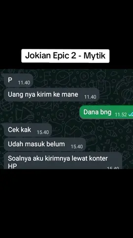 semalem doang Epic-Mytik🥺#fyp #jokimlbb #jokimobilelegends #jokimlbbmurah #upmansjoki #bismillahrame #foryoupage 