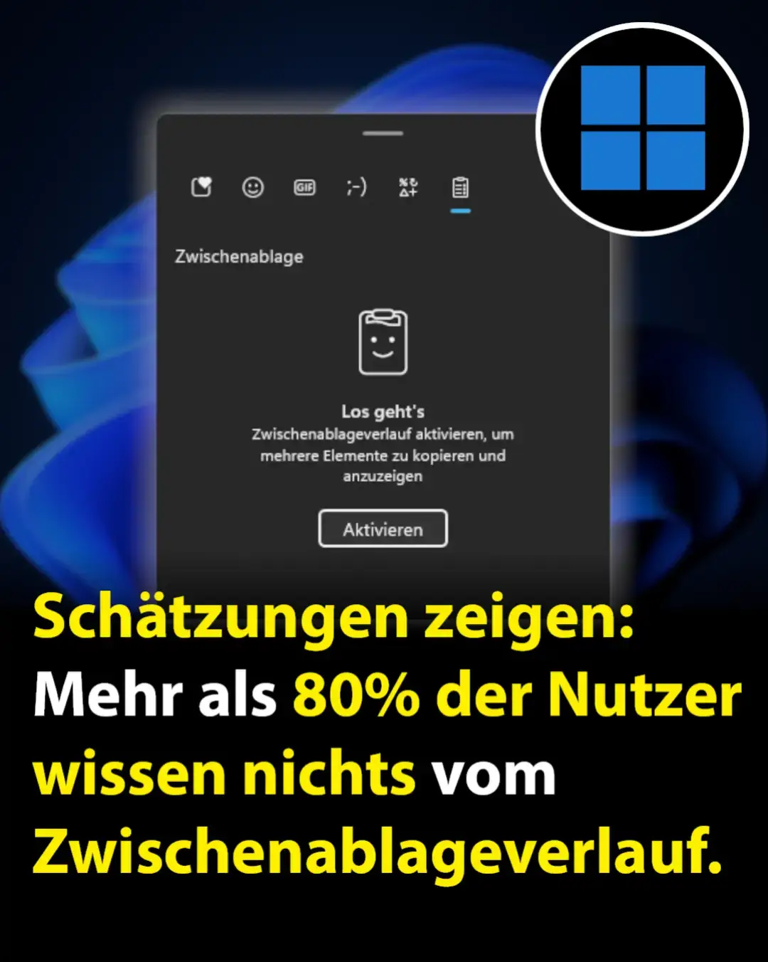 💎 Die Zwischenablage-Funktion ist ein echter Geheimtipp! Kaum jemand weiß es, aber schätzungsweise weniger als 20% der Windows-Nutzer kennen oder nutzen den Zwischenablageverlauf. Dabei ist er so praktisch! 🤯 Vorteile des Zwischenablageverlaufs: - Speichert bis zu 25 kopierte Elemente 📋 - Spart Zeit beim Arbeiten mit mehreren Dokumenten ⏱️ - Verhindert versehentliches Überschreiben wichtiger Inhalte 🛡️ So aktivierst du ihn: - Drücke Windows-Taste + V - Klicke auf 