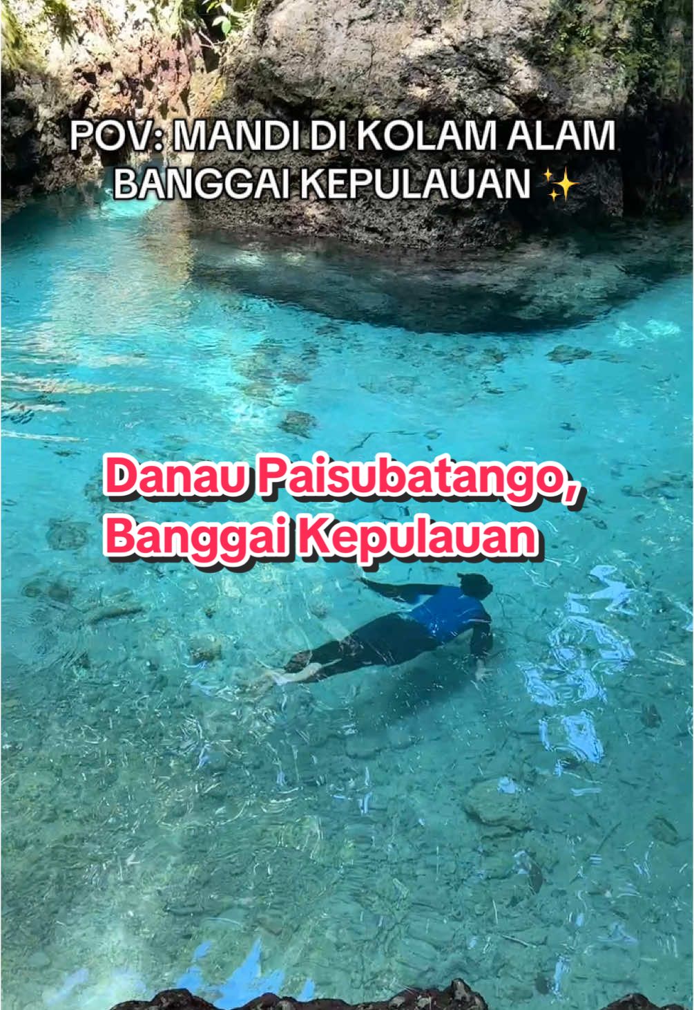 danau paisubatango salah satu kolam jernih di banggai kepualuan, airnya dingin.. #banggaikepulauan #lukpanenteng #paisubatango #luwukbanggai #banggai