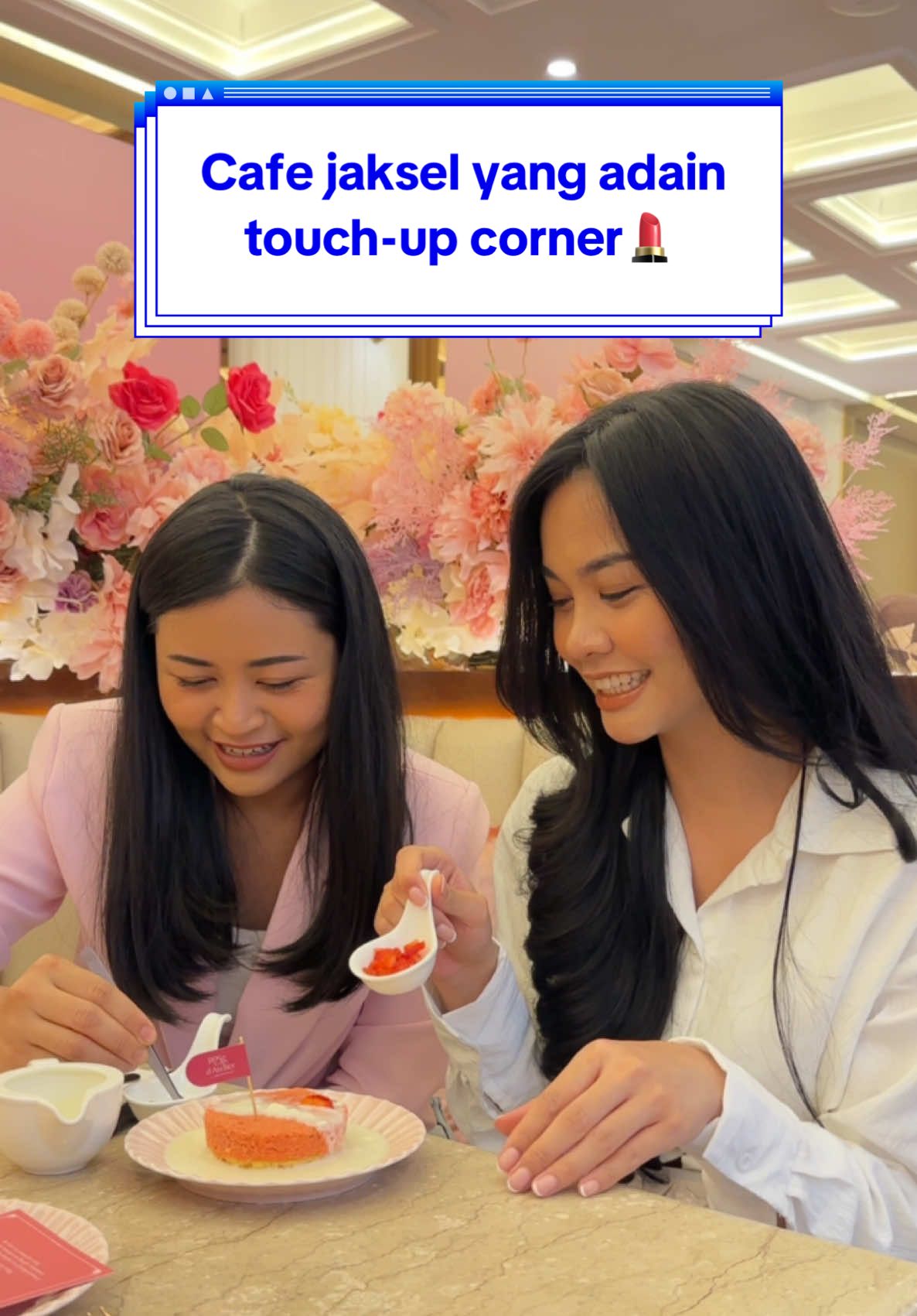 Makanan enak, tempatnya gemesh, bisa touch up makeup pula!  tapi sayang cafe Rose d'Atelier by @Instaperfect ini cuma sampe 16 Februari ini makanya kalian jangan sampe ketinggalan yaaa!✨