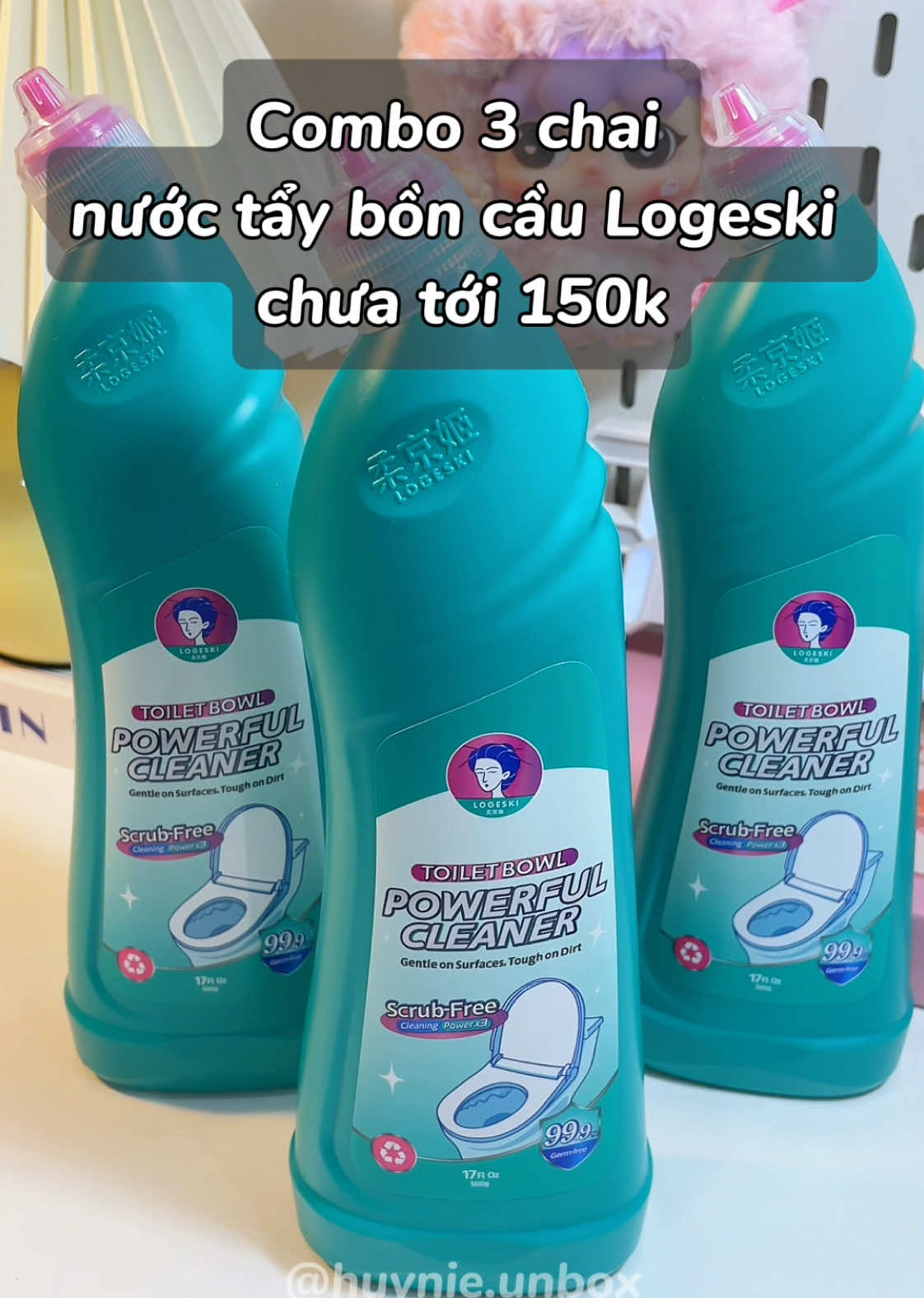 Nước tẩy bồn cầu Logeski #logeski #nuoctayboncau #nuoctayboncaulogeski #nuoctayboncauhangdumuc #huynieunbox #review #xh 