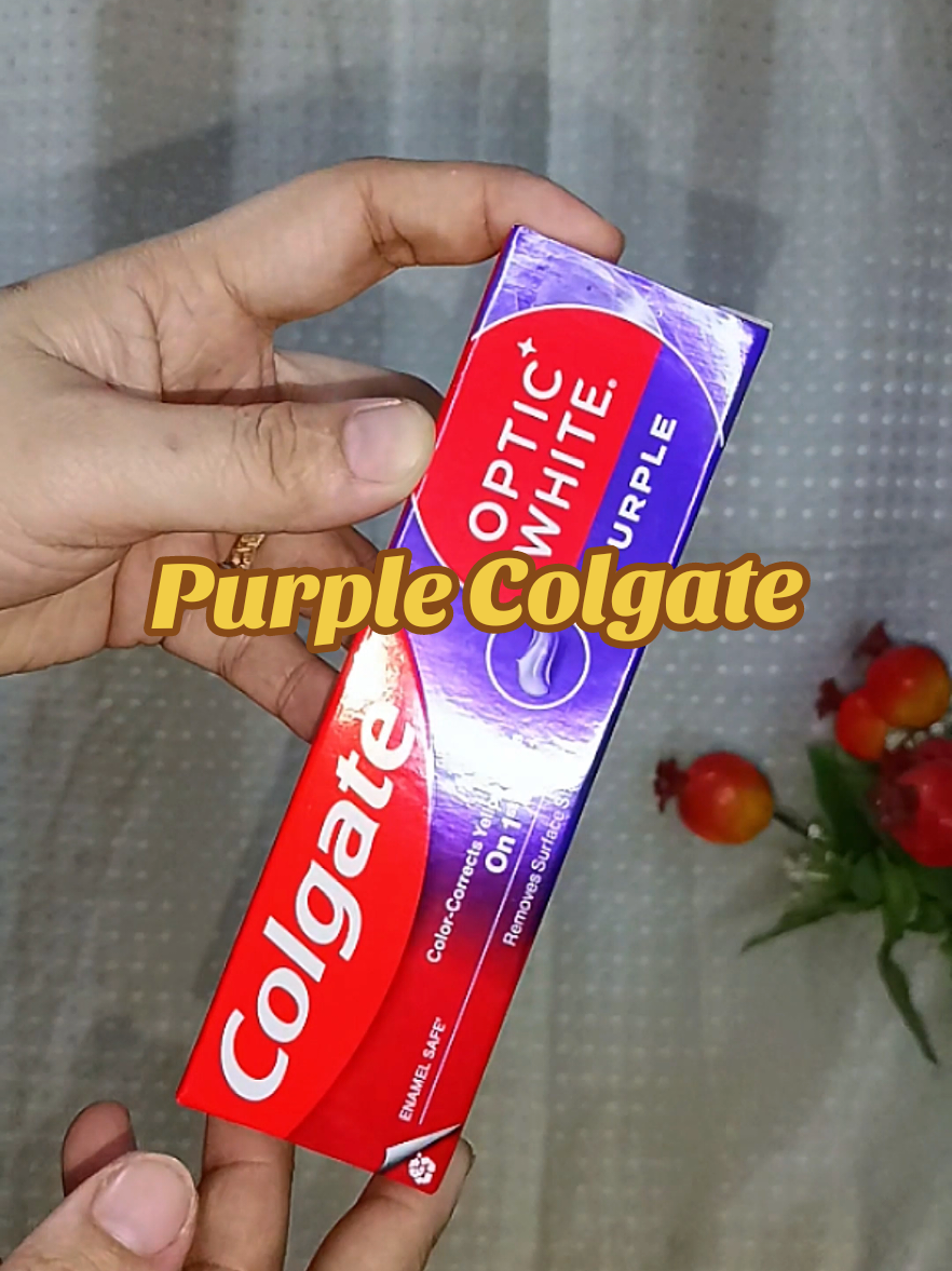 Instantly correct yellow tones on 1st use!💜💜💜#colgate #colgateopticwhite #opticwhitepurple #opticwhite #toothpaste #colgatepurple #colgatetoothpaste #whiteningtoothpaste #fyp #fypage #fypviral 