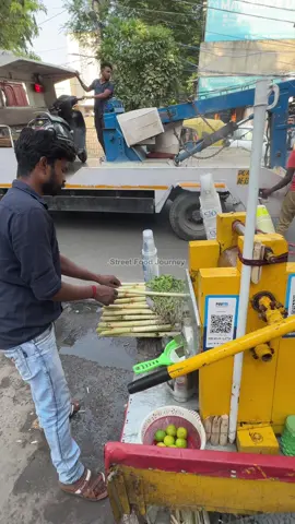 How To Extract Sugarcane Juice Using Wood Tool   🔍 Business name  Sugarcane Juice    📍Address Delhi, India    💵 Price  50 Rupee/$ 0.60 USD #india #juice #streetfood #viral