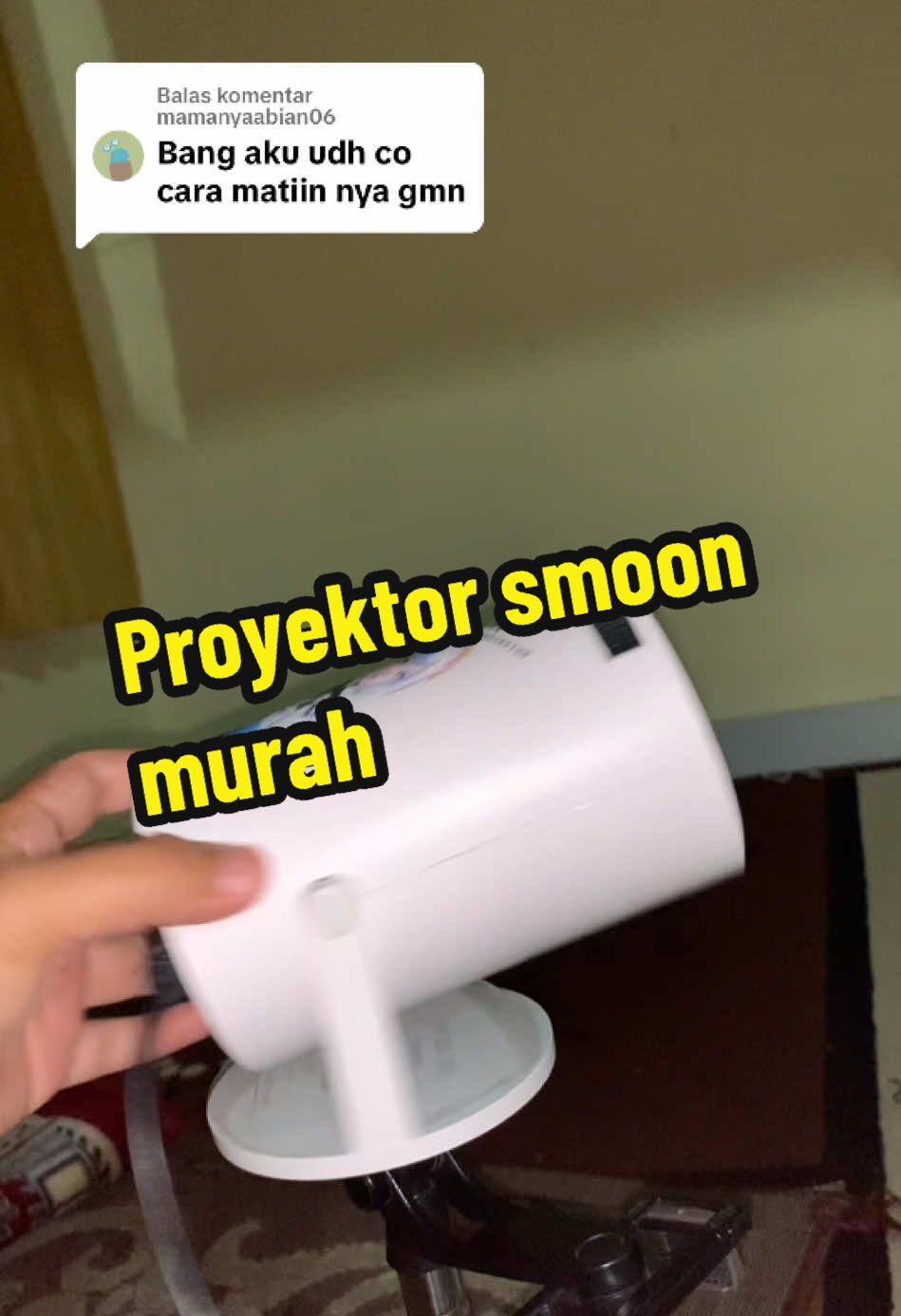 Membalas @mamanyaabian06 cara matiin proyektor android smoon 300 mini kecil cocok buat nobar murah bisa COD #proyektormini #proyektorandroid #wibgajian 