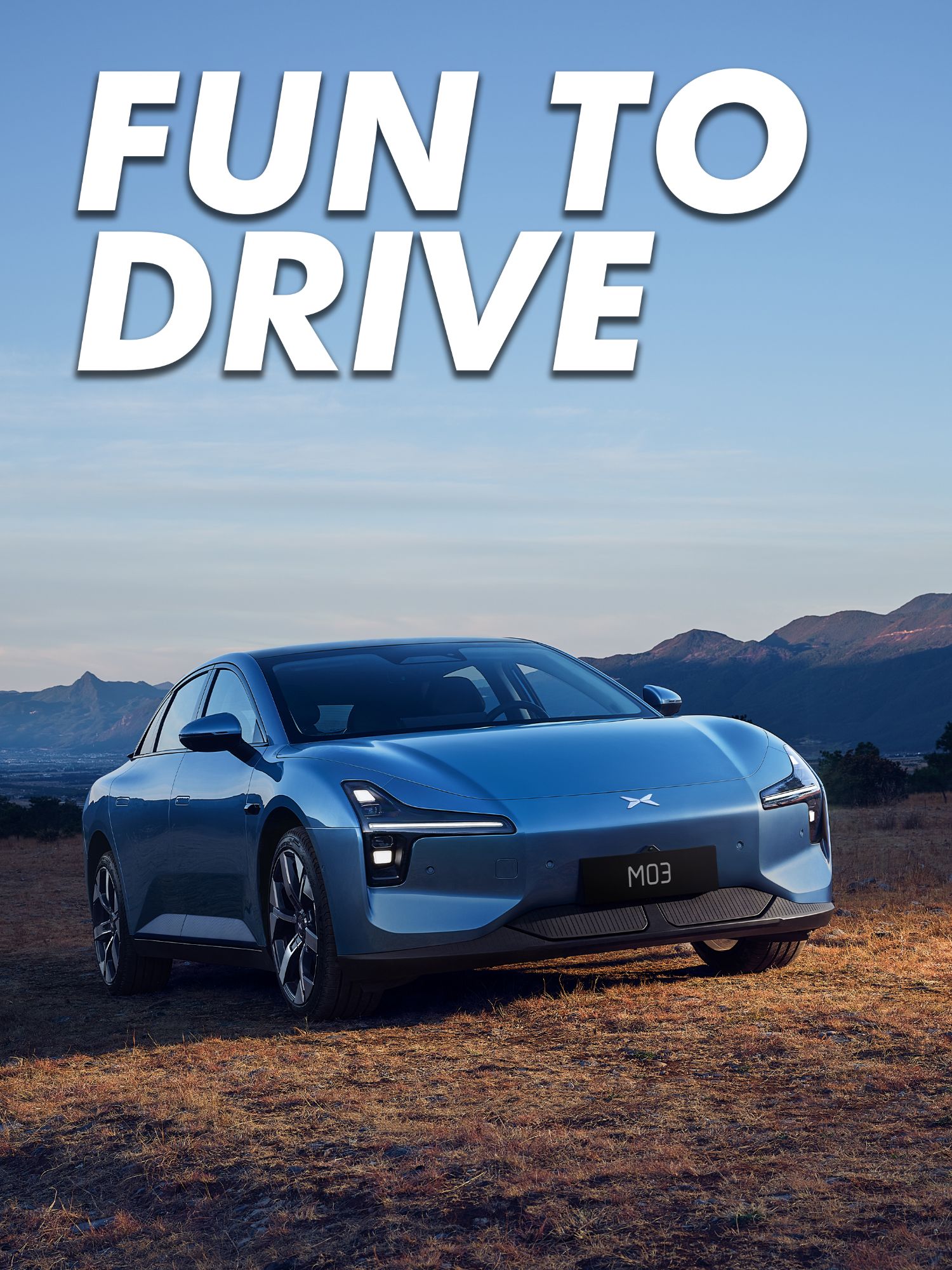 On the track or on the road, smart driving, power to spare, to take you right to the horizon. #XPENGDriveChange #XPENGMONAM03