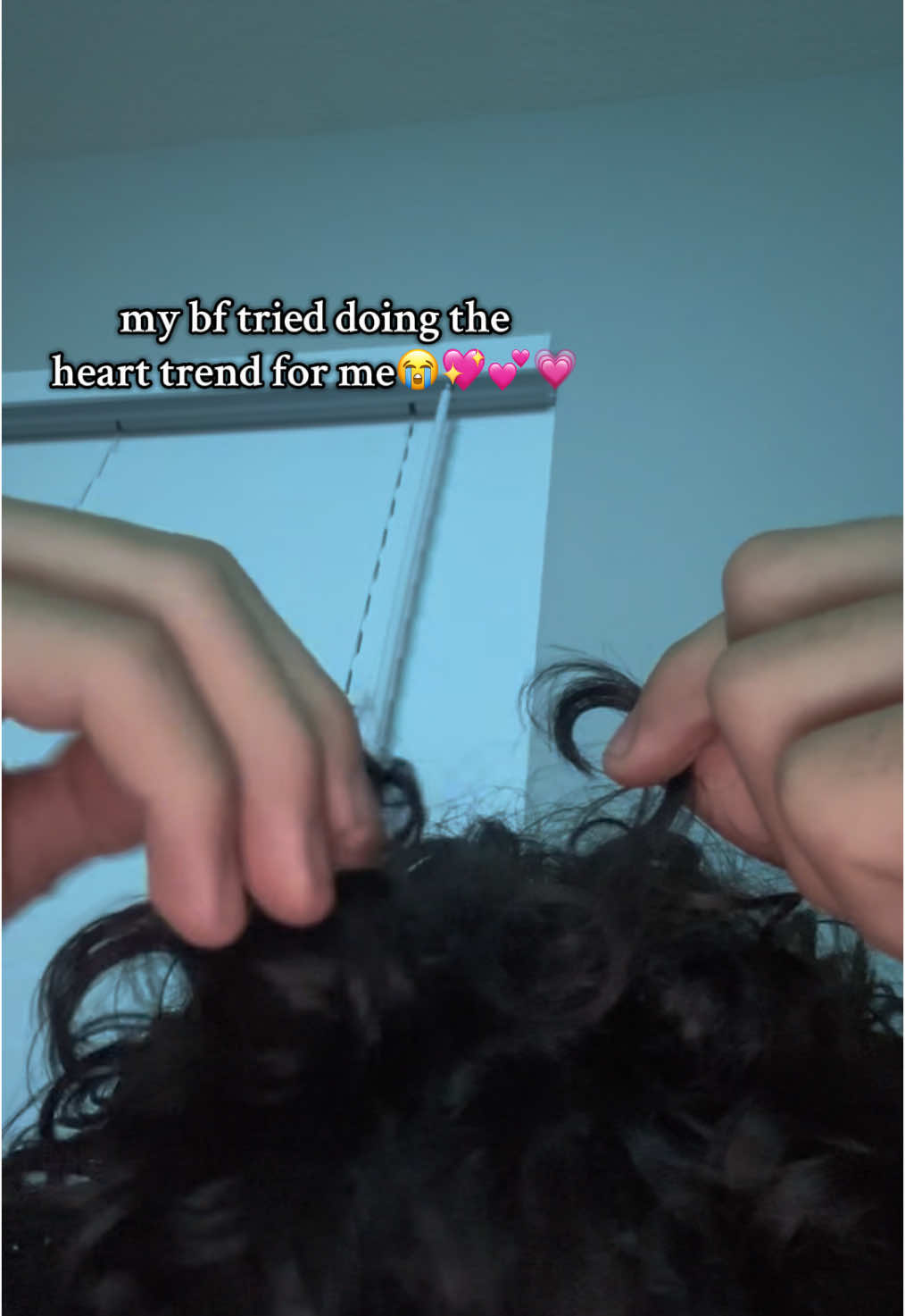 a little baby heart🥹 he’s so cute💕 he said he struggled for 5 minutes😭#bf #hearthairtrend #cute #foryoupage #fyp