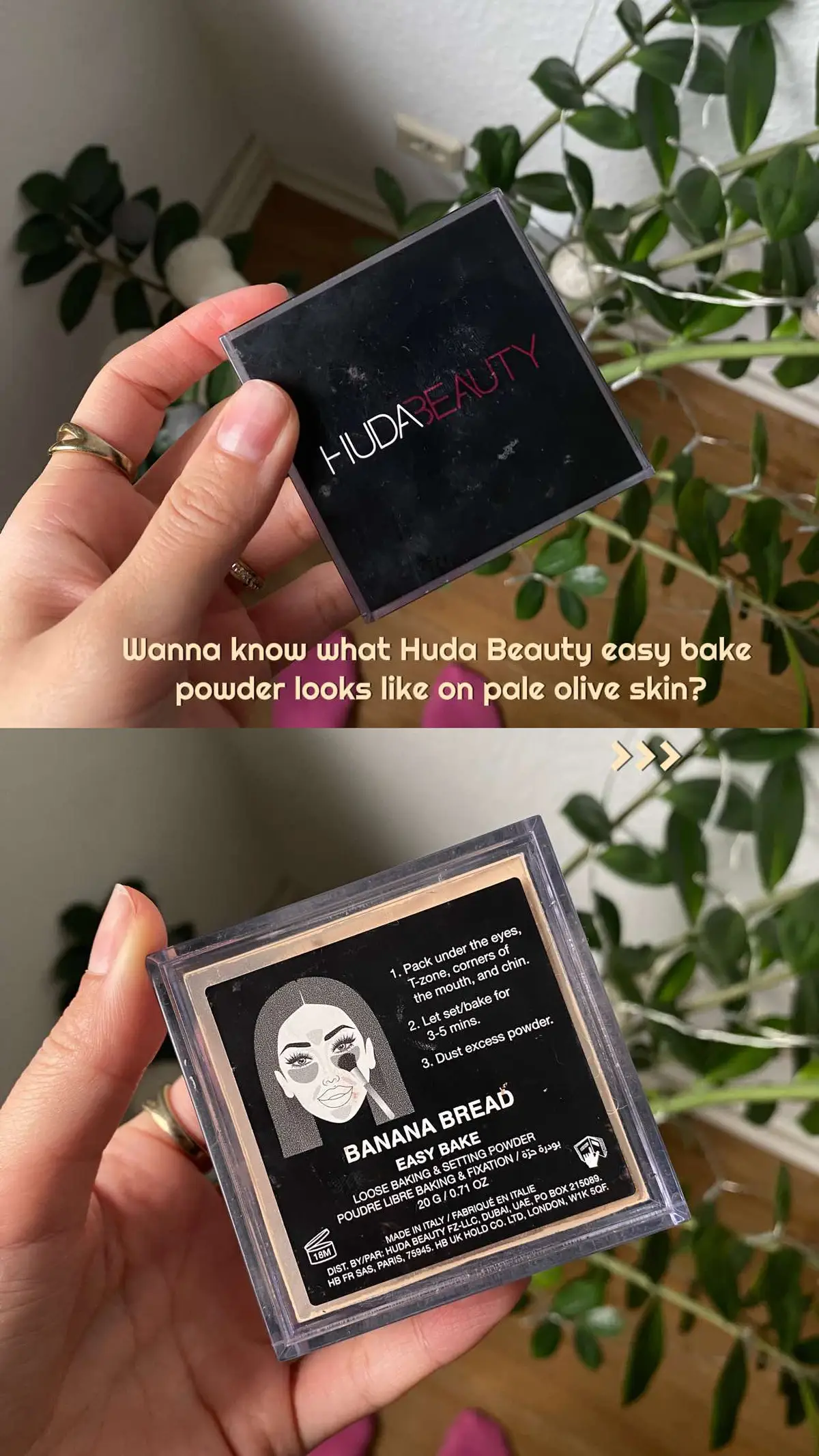 I understand the hype now, idk why I refused to try it  #hudabeauty#bananabread#blur#baking#bakingpowder#hudabeautyeasybake#review#olive#oliveundertone#neutralundertone 