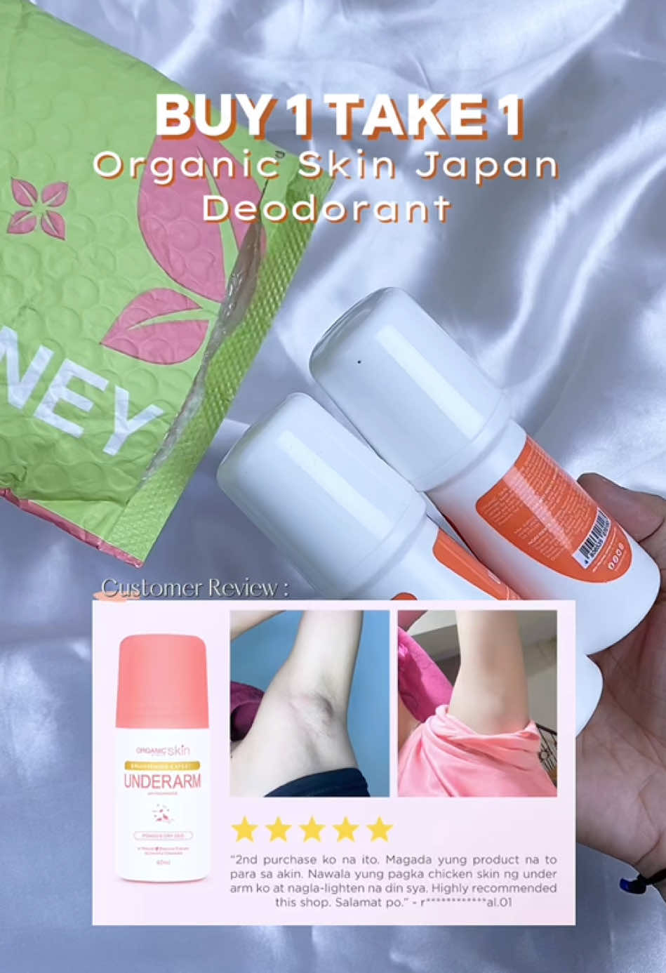 Buy1take1 organicskin deo! ✨ #organicskindeodorant #organicskin #deodorant #organicskinjapan #underarmwhitening 