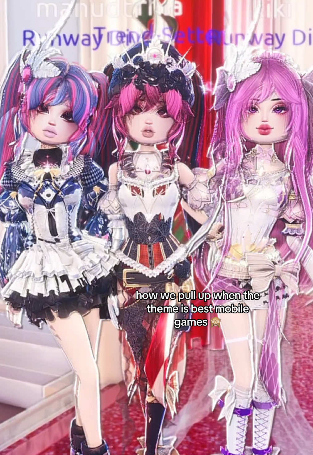 goated trio i fear 🤞 || @rhia ☆  @⋆˚✿˖° 𝐦𝐚𝐧𝐮.𝐝𝐭𝐢⋆˚𝜗𝜚˚⋆ || #dti #dresstoimpress #roblox #honkaiimpact3rd #genshin #wutheringwaves #mobilegame #fashion #update #trio #fyp #viral #dtikiki 