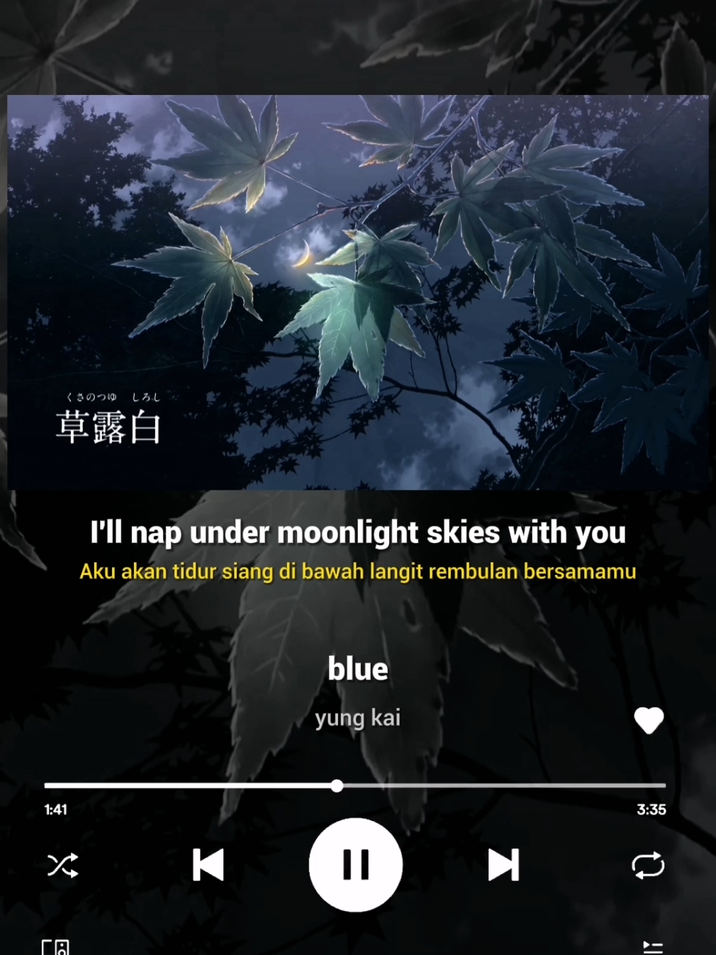 blue - yung kai (Lyrics) 🎧 #blue #yungkai #music #anime #kiminonawa #weatheringwithyou #animelyrics #lyricsvideo #foryou #blueyungkai #fypシ゚ #capcut_edit 