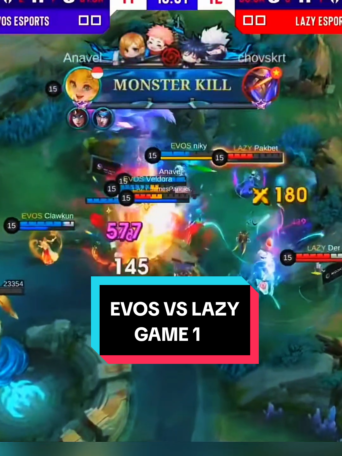 EVOS ANAVEL VS LAZY GAME 1 | ESL S6 #evos #MLBBSkinGifts #MLBB #MobileLegendsBangBang 