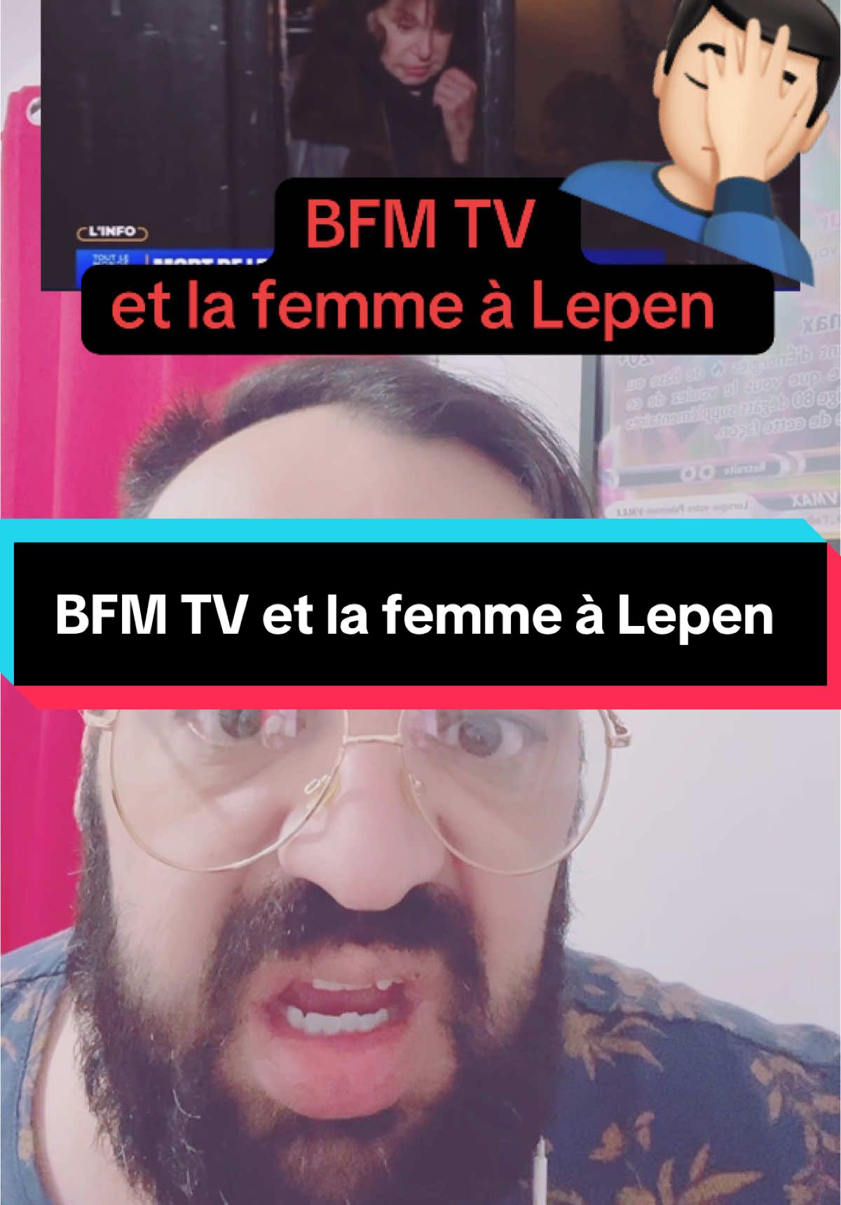 BFM TV et la femme à Lepen (humour) #bfm #lepen #mondedefou #societemalade #humour #rn #gouvernement #media #journaliste 