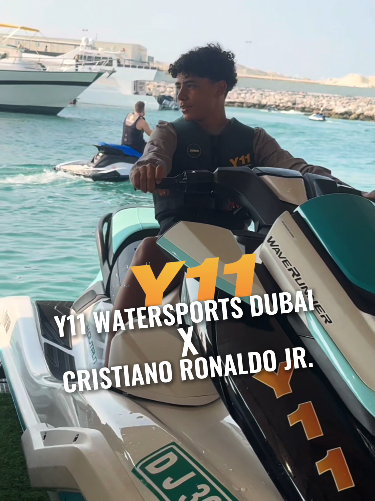 Cristiano Ronaldo Jr. at Y11 in Dubai jet skiing and Dount Rides with his friends 🌊 ⚽️ @crisronjnr@majdd.yasin #crisjr#cr7cristianoronaldo#crisjunior#crisjredits#dxb