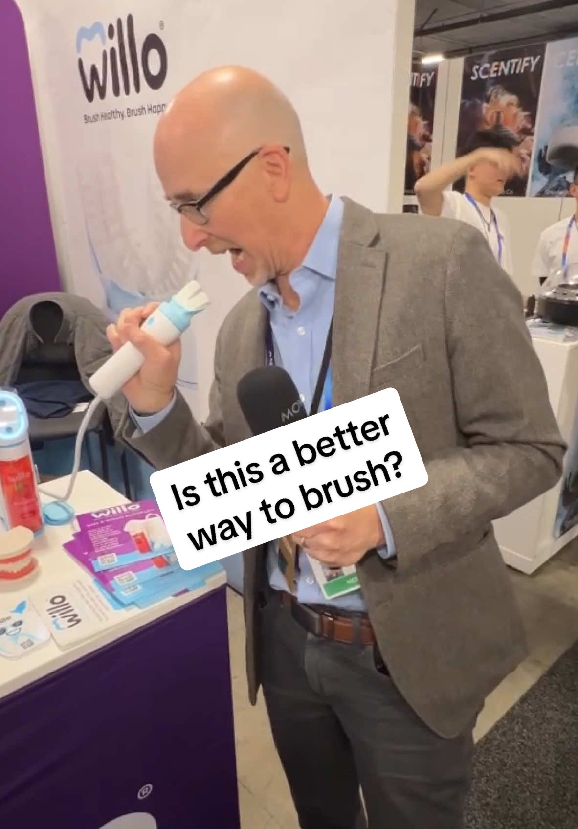 Kids not brushing their teeth? Willo might have a solution with this smart toothbrush that does all the brushing (and other stuff) for the kids. #ces #ces2025 #techtok #techradar #consumerelectronics #willo #teeth #oralcare #gadget #teeth 