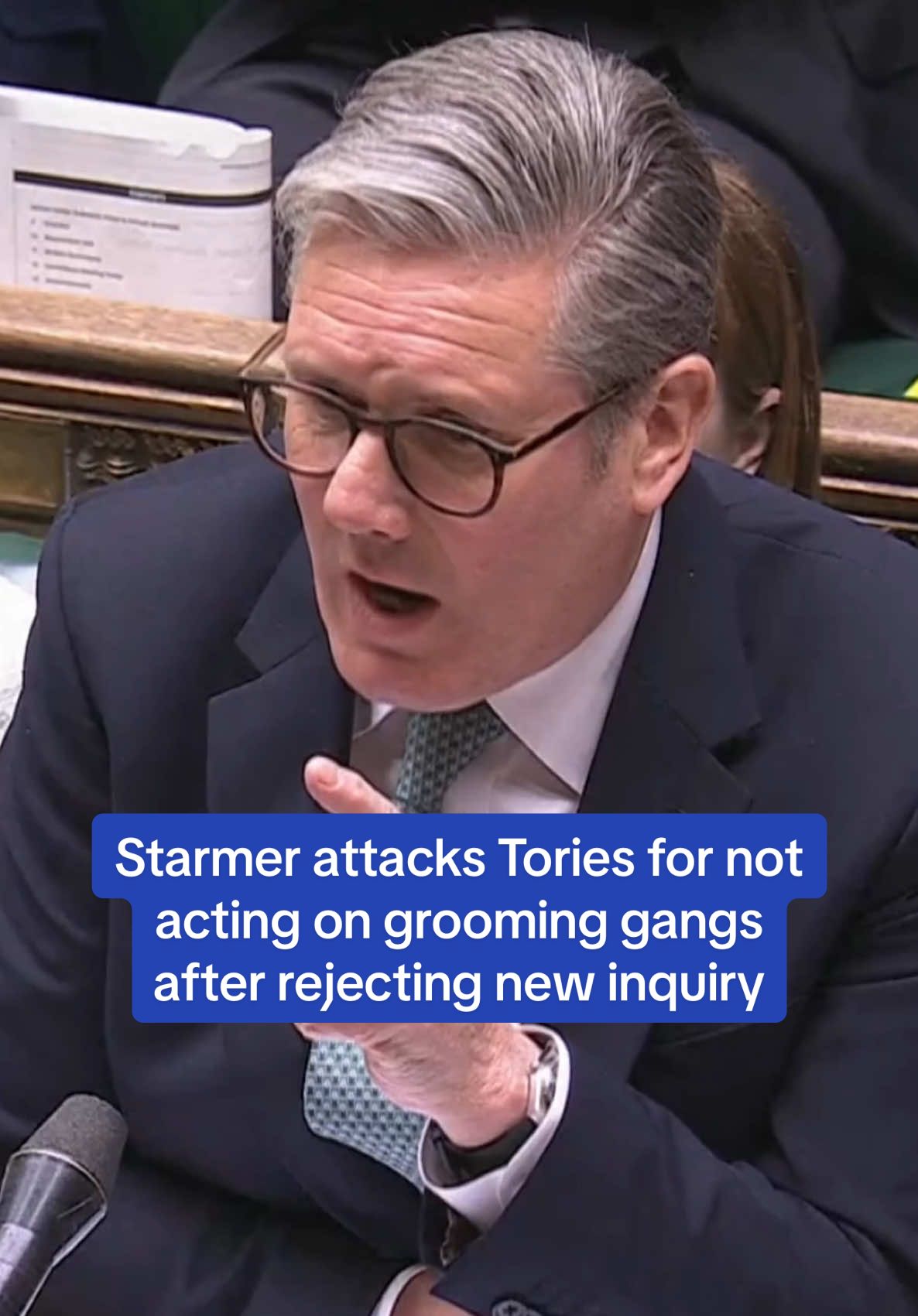 Sir Keir Starmer again rejected calls for a new national inquiry into grooming gangs - as he insisted he was instead planning on implementing recommendations from a previous national inquiry. He attacked Kemi Badenoch and the Conservatives for not doing so when they were in office.  #keirstarmer #kemibadenoch #rochdale #groominggangs #news #pmqs #houseofcommons 