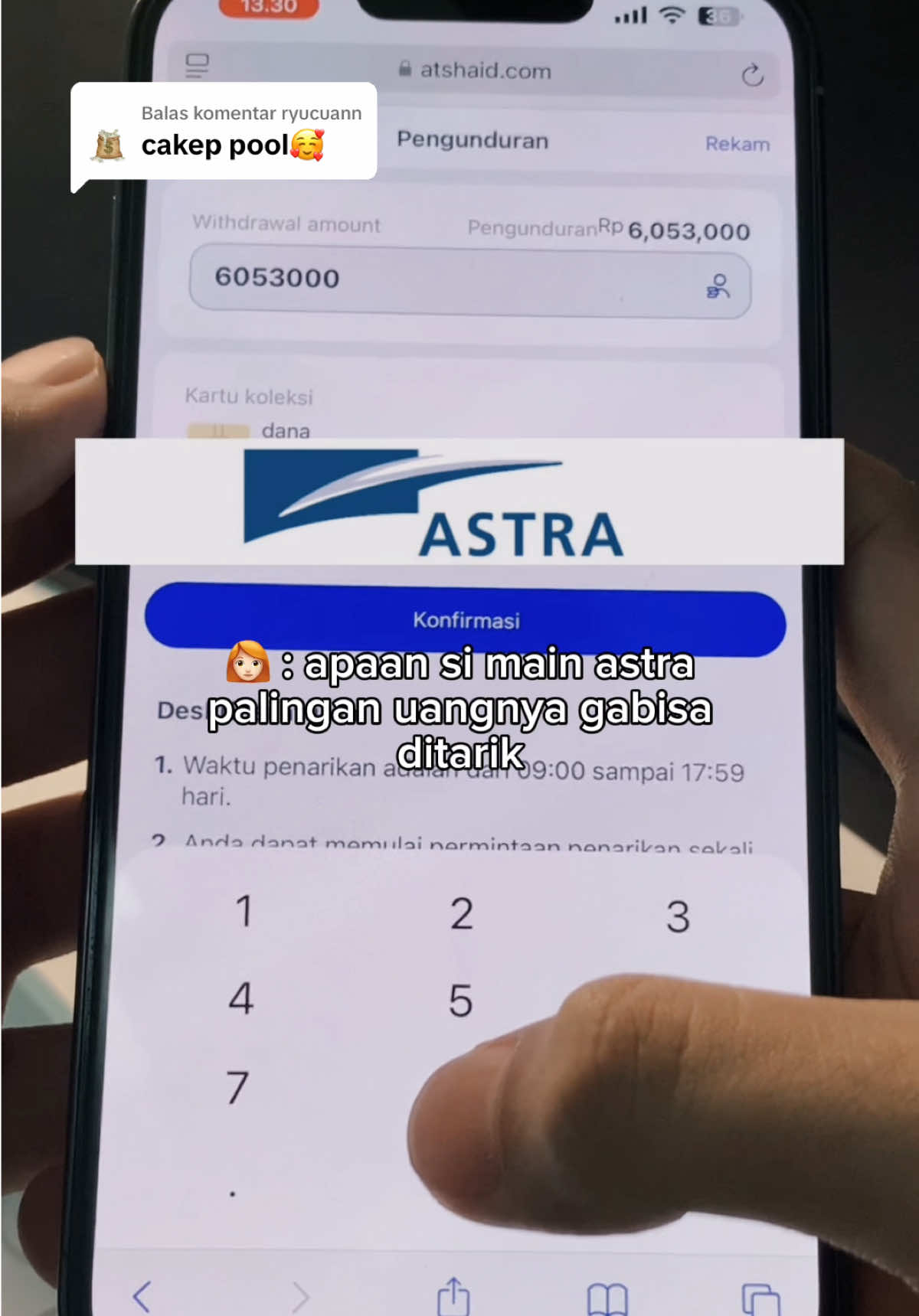 Membalas @ryucuann gak nyesel udah invest di astra, cair terus tiap hari 🥰💗💰✨ #astrainvestasi #investasianakmuda #bisnisanakmuda #bisnisonline #penghasiluang #bosmuda #fyp #fypシ #jjcapcut #crypto #forex 