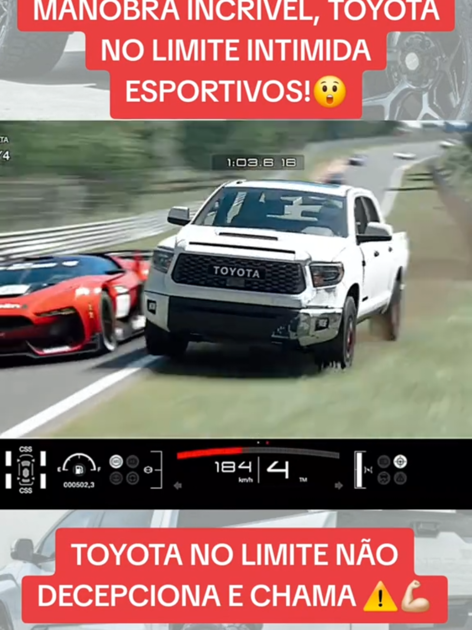 UM DESAFIO ENORME PARA ESSA TOYOTA TUNDRA, QUE LEVADA AO LIMITE FAZ MANOBRAS OUSADAS E INCRÍVEIS PRA CIMA DE CARROS SUPER POTENTES E DE CORRIDA, UMA PICAPE QUE NÃO PODE SER SUBESTIMADA, MOSTRANDO QUE NADA É IMPOSSÍVEL! #toyota #tundra #hilux #corrida #ps4 #ps5 #gameplay #usa🇺🇸 #gaming #gamesnotiktok #games #rampage #ram #ps 