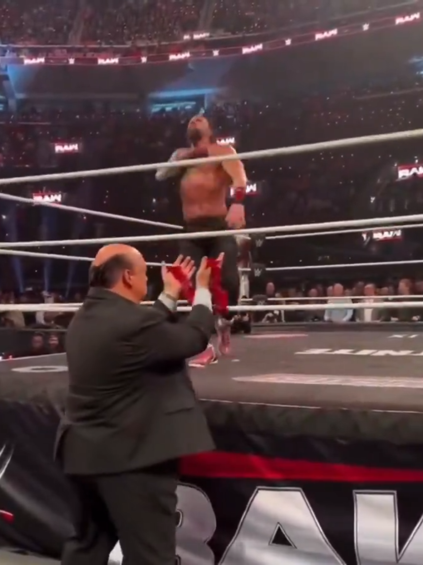 Paul Heyman HILARIOUS Tribal Chief Dance #wwe #paulheyman #romanreigns #wwetiktok #wwetok