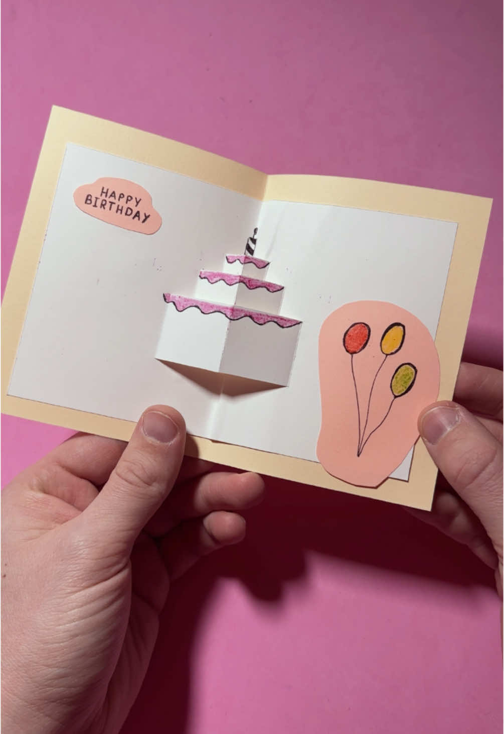 Birthday Card 🎂 #DIY #crafts #viral #art #tiktok #birthday #gift 