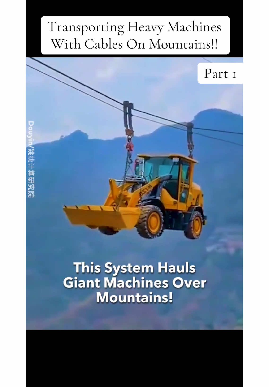 Transporting Heavy Machines With Cables On Mountains!!