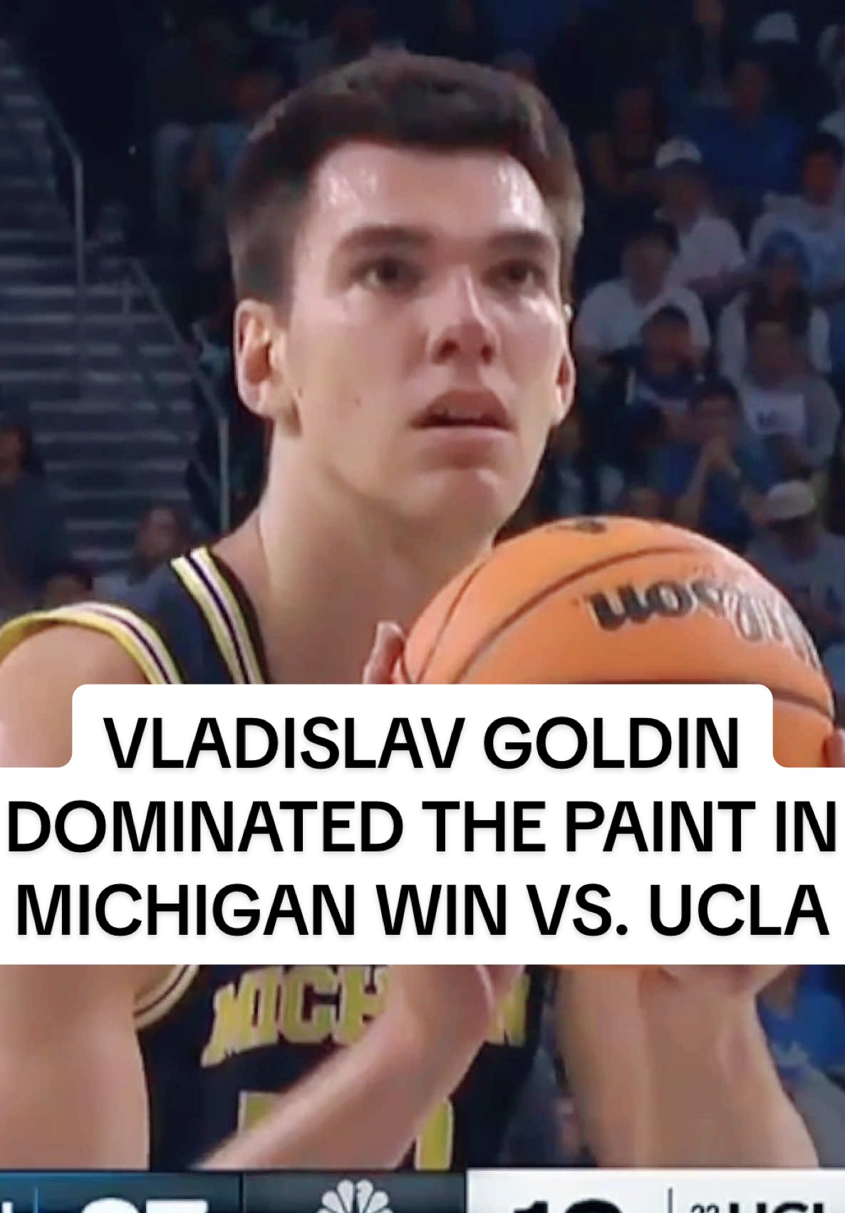 Vladislav Goldin scored 36 points against UCLA — the most points by any Michigan player since Daniel Horton’s 39 against Illinois in 2006 #draftexpress #nbadraft#nbadraft2025#michigan#michiganwolverines#uofm#russia#russian#collegebasketball#NBA 