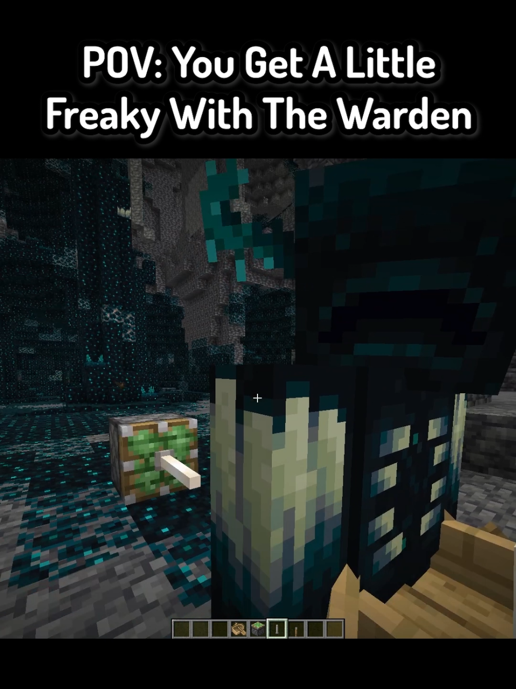 POV: You Get A Little Freaky With The Warden In Minecraft #Minecraft #funnymoments #mcyt #mc #minecraftmemes 