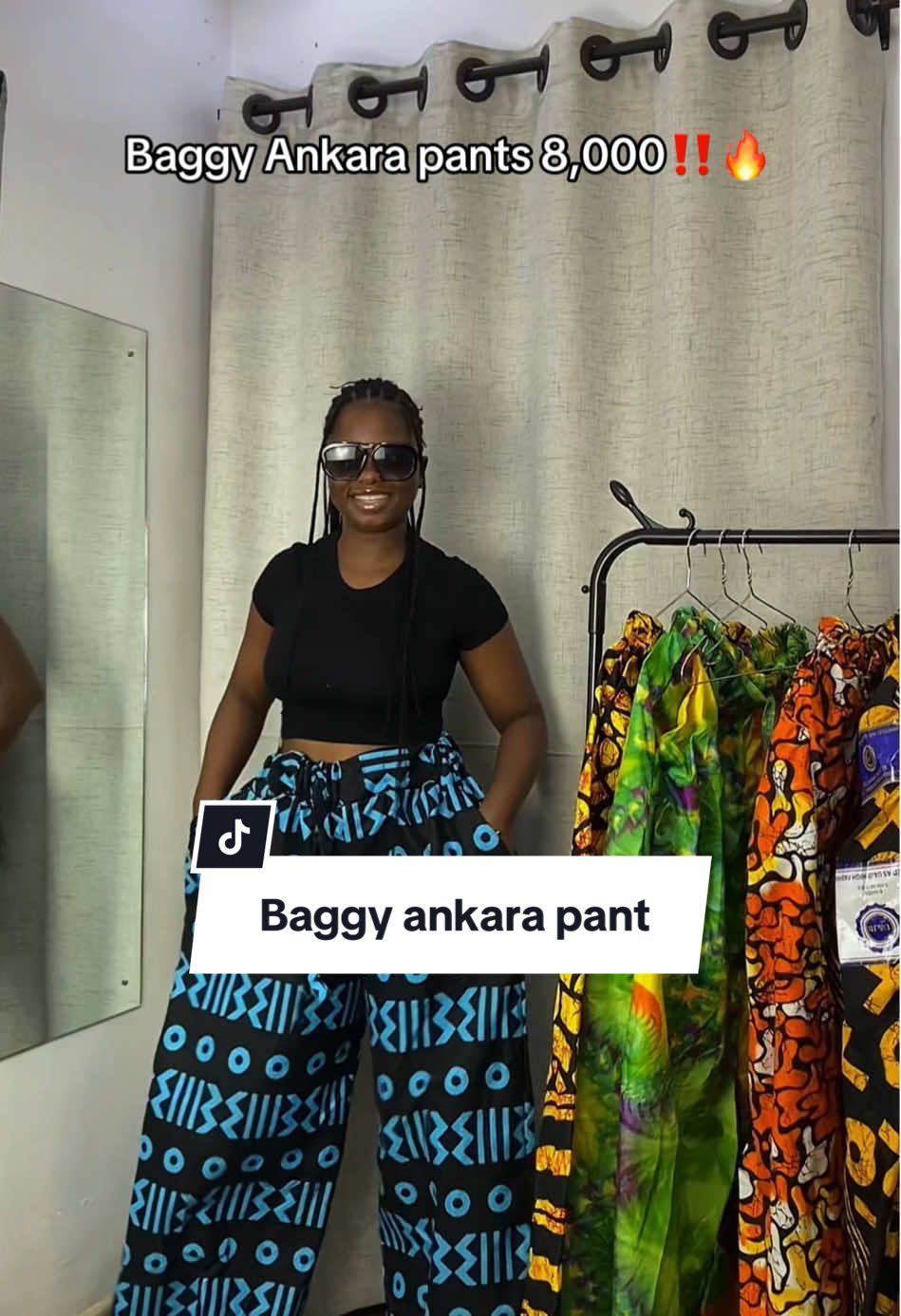 Baggy Ankara pant is now available in store. To place order, kindly click on the link in my bio. Price: 8,000 only ‼️🔥 #baggypants #baggypant #ankarapants #trouser #bubu 