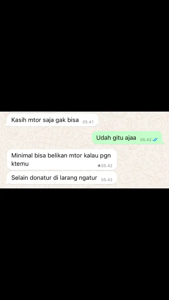 Emang boleh minta motor sama perempuan? Untuk diriku gak seb0d0h itu jugaa wkwk, selain donatur dilarang ngatur? Selama 2 tahun ini 90% pengeluaran selama pacaran saya wkwk anda susah perlu uang yg bantu saya ko bisa”nya ngomong gitu wkw, anda gak punya kendaraan masih saya terima” aja gak gmna” wkw