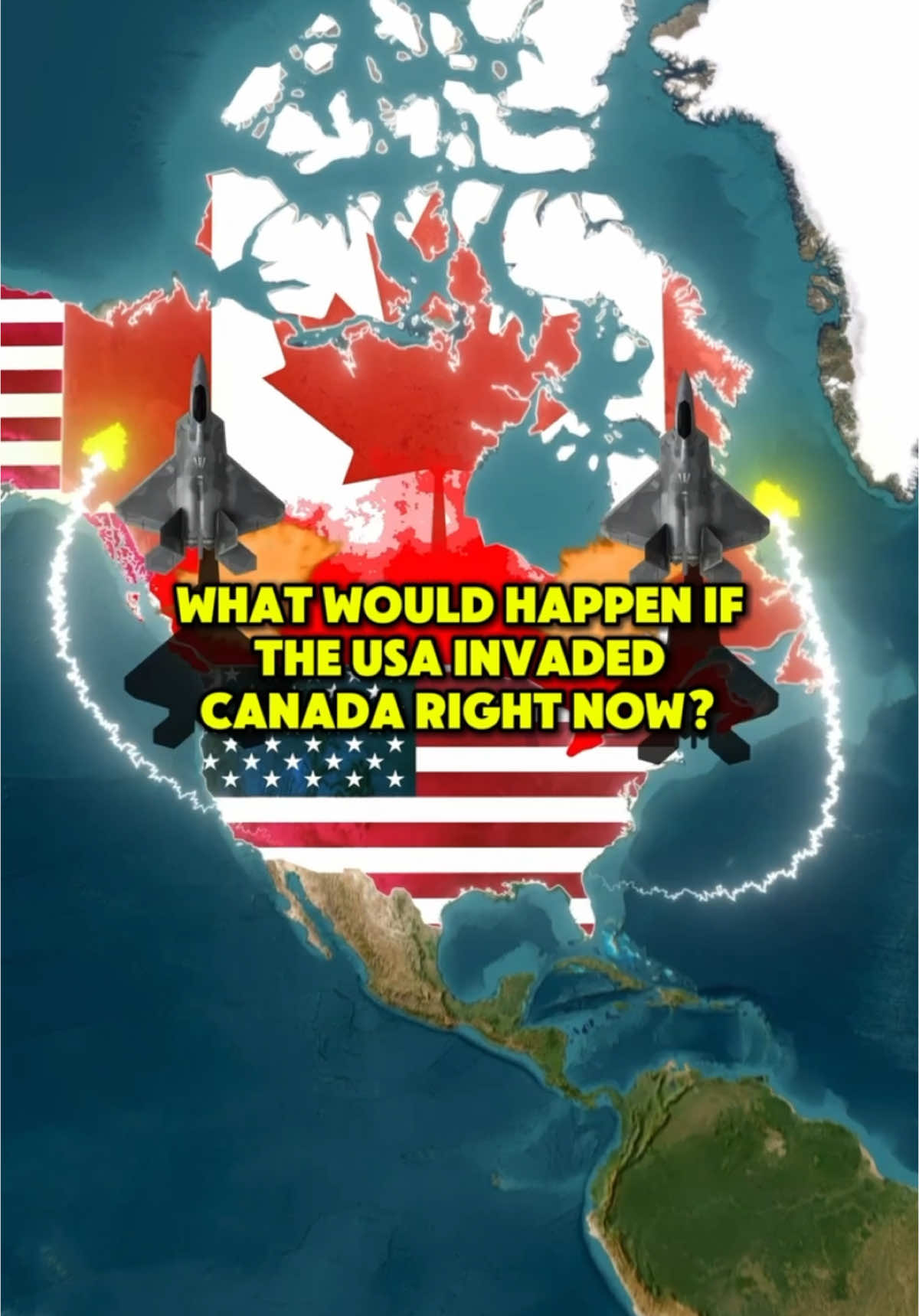 What would happen if the USA invaded Canada right now? #unitedstates #canada🇨🇦 #militarytiktok #worldwar3 #geohistory #history #51ststate 