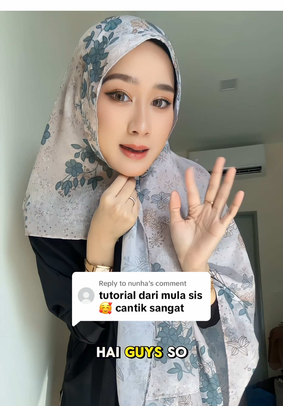 Replying to @nunha Alright here you go the tutorial for all my girlies🤍🤍 Thankyou for the hype😭. Hope this time around more woman around the world have this inspiration ✨ #tutorialhijab #tutorialbawaltoshawl 