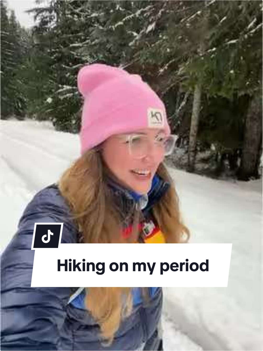 The struggle is real sometimes 😅 #winterhiking #Hiking #womenwhohike #womenintheoutdoors #solohiker #solofemalehiker #queerhiker 