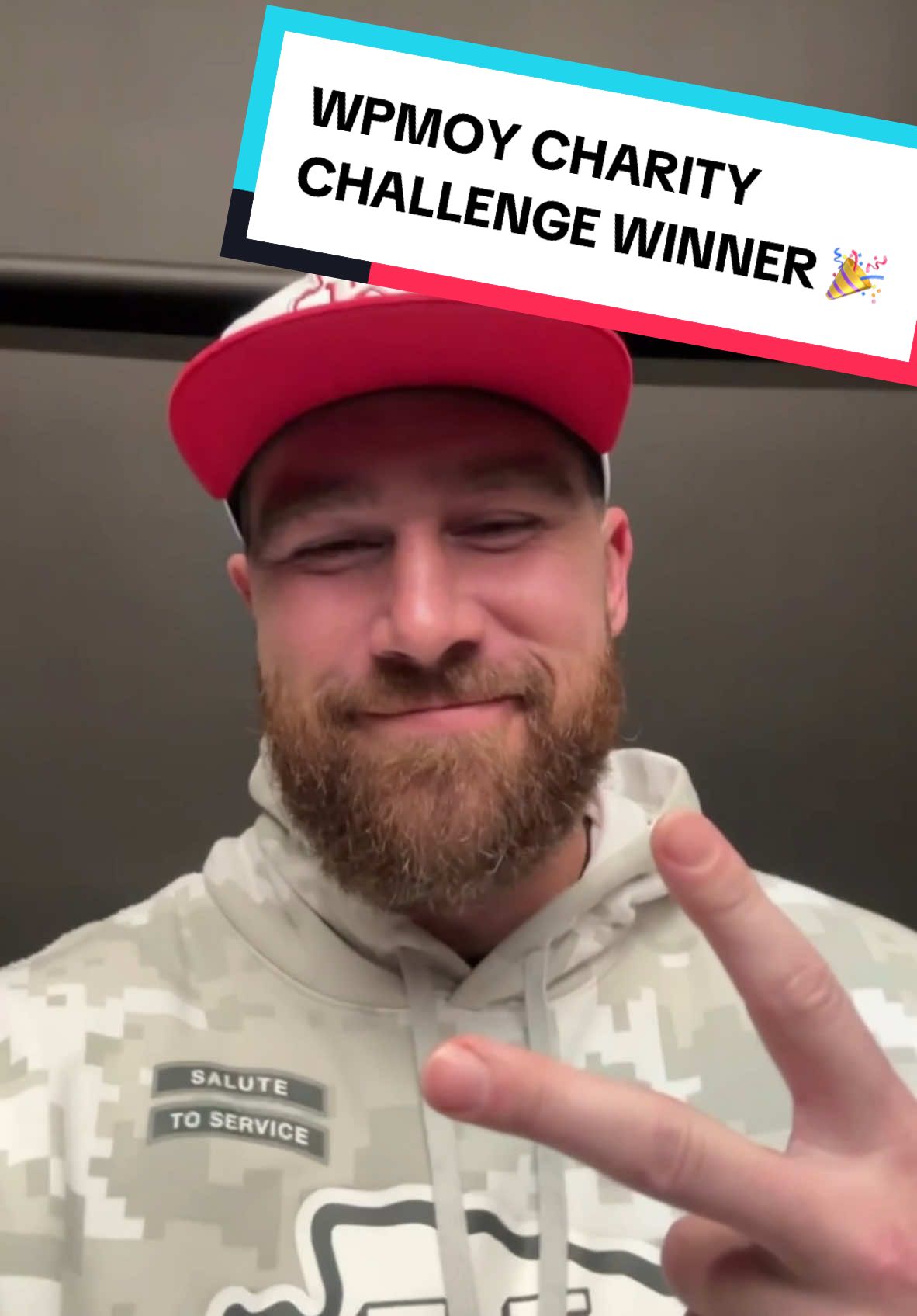 Chiefs Kingdom, you helped this champ win the #wpmoychallenge! Thanks to you, @Travis Kelce has been awarded a $35,000 donation to the charity, Eighty-Seven and Running ❤️ #traviskelce #nfl #chiefs