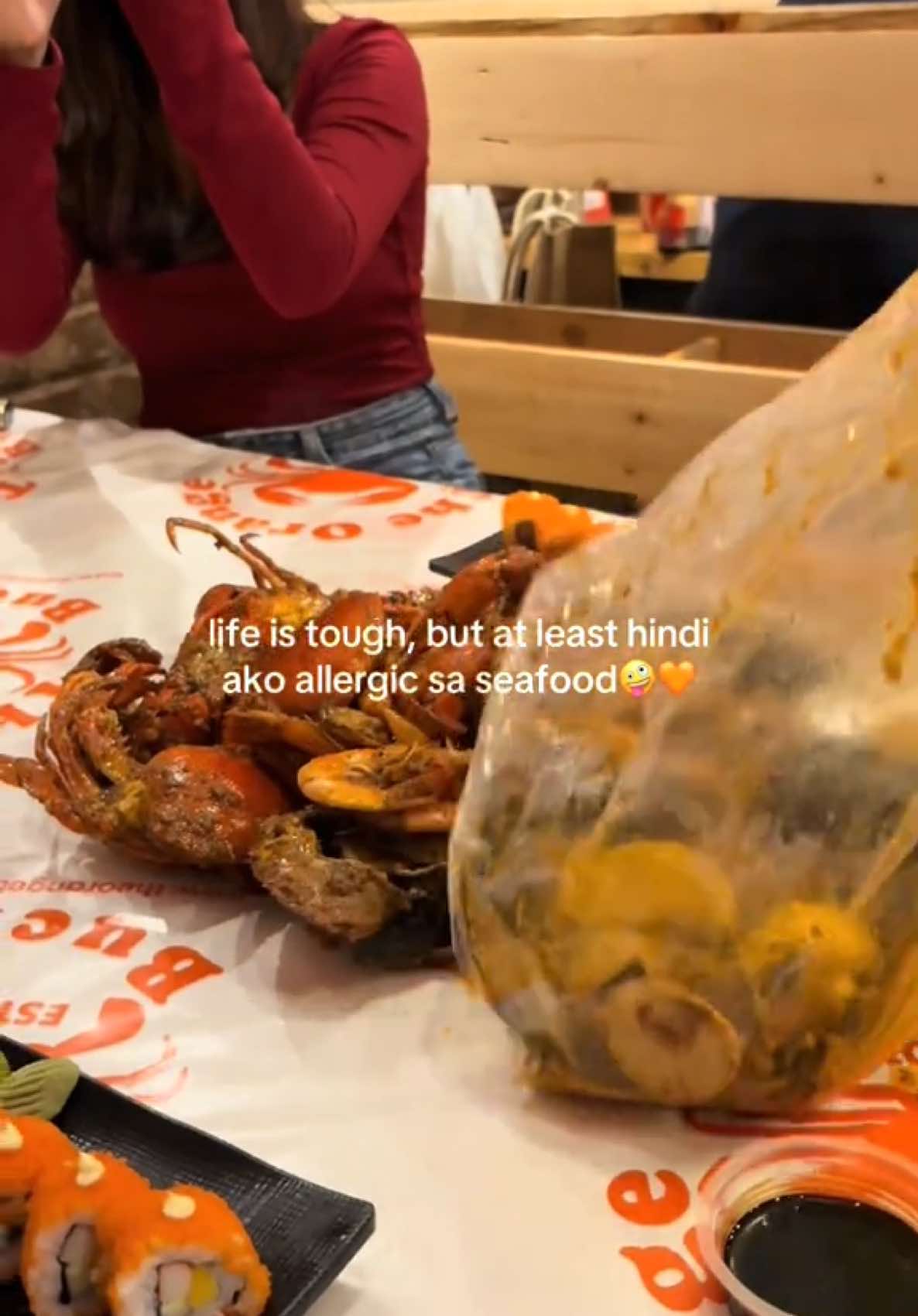 buti na lang talagaa😩🧡 #seafood #seafoodlover #orangebucket #food #fyp #fypシ #foryoupage #eastwoodcity @The Orange Bucket 