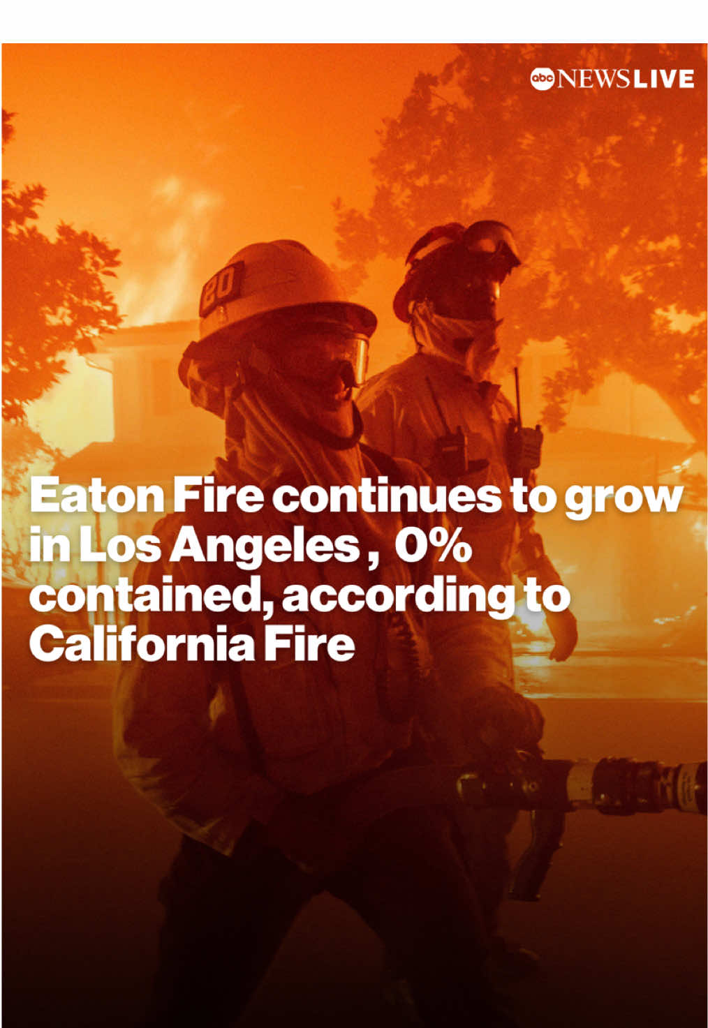 Tens of thousands of residents have been evacuated due to the three wildfires in Los Angeles including the Eaton Fire reaching over 2,000 acres with 0% contained, according to California Fire. Firefighters from other areas have jumped in to assist in efforts. ABC News Live Co-anchor Kayna Whitworth reports the latest.